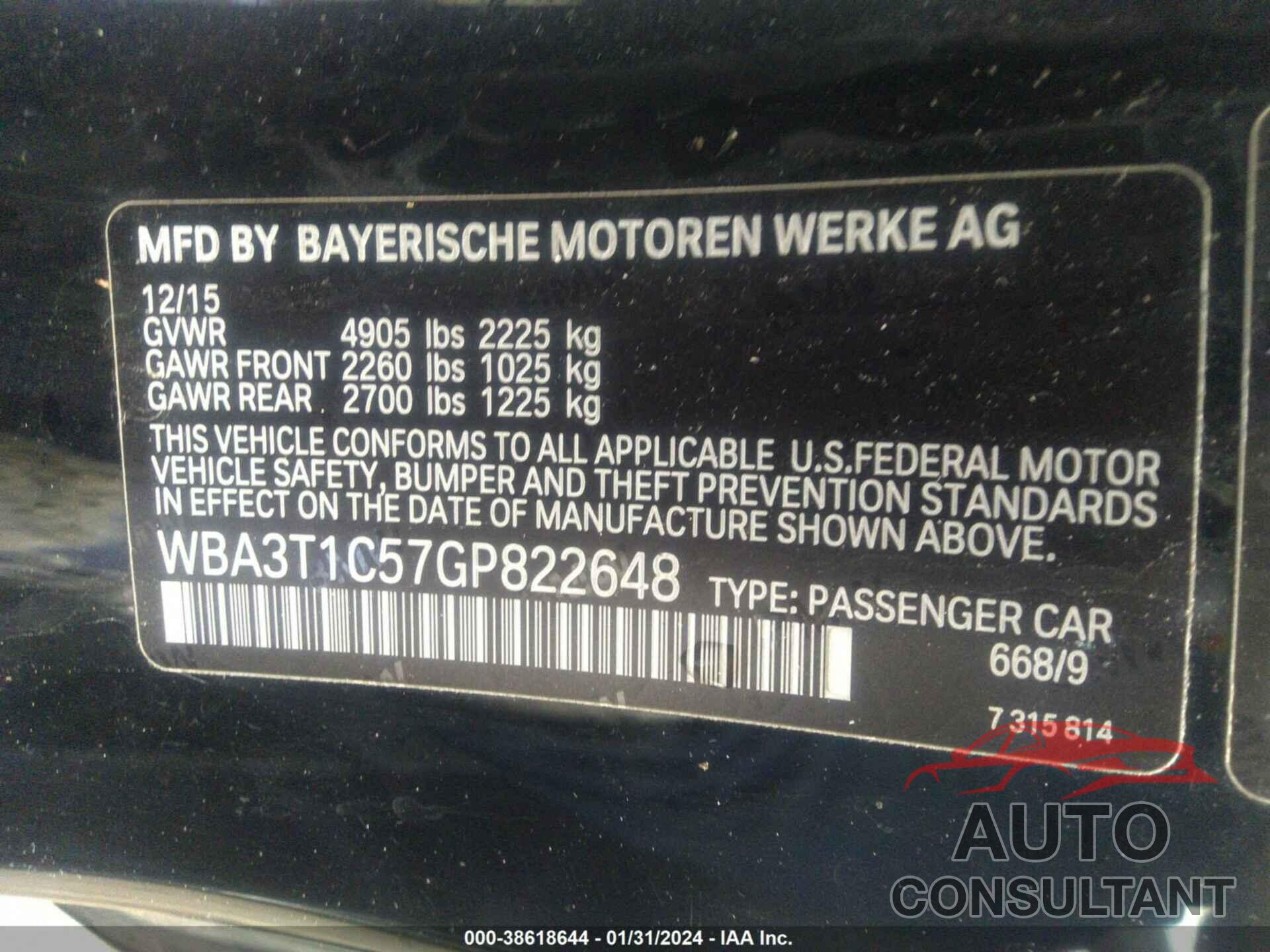 BMW 428I 2016 - WBA3T1C57GP822648