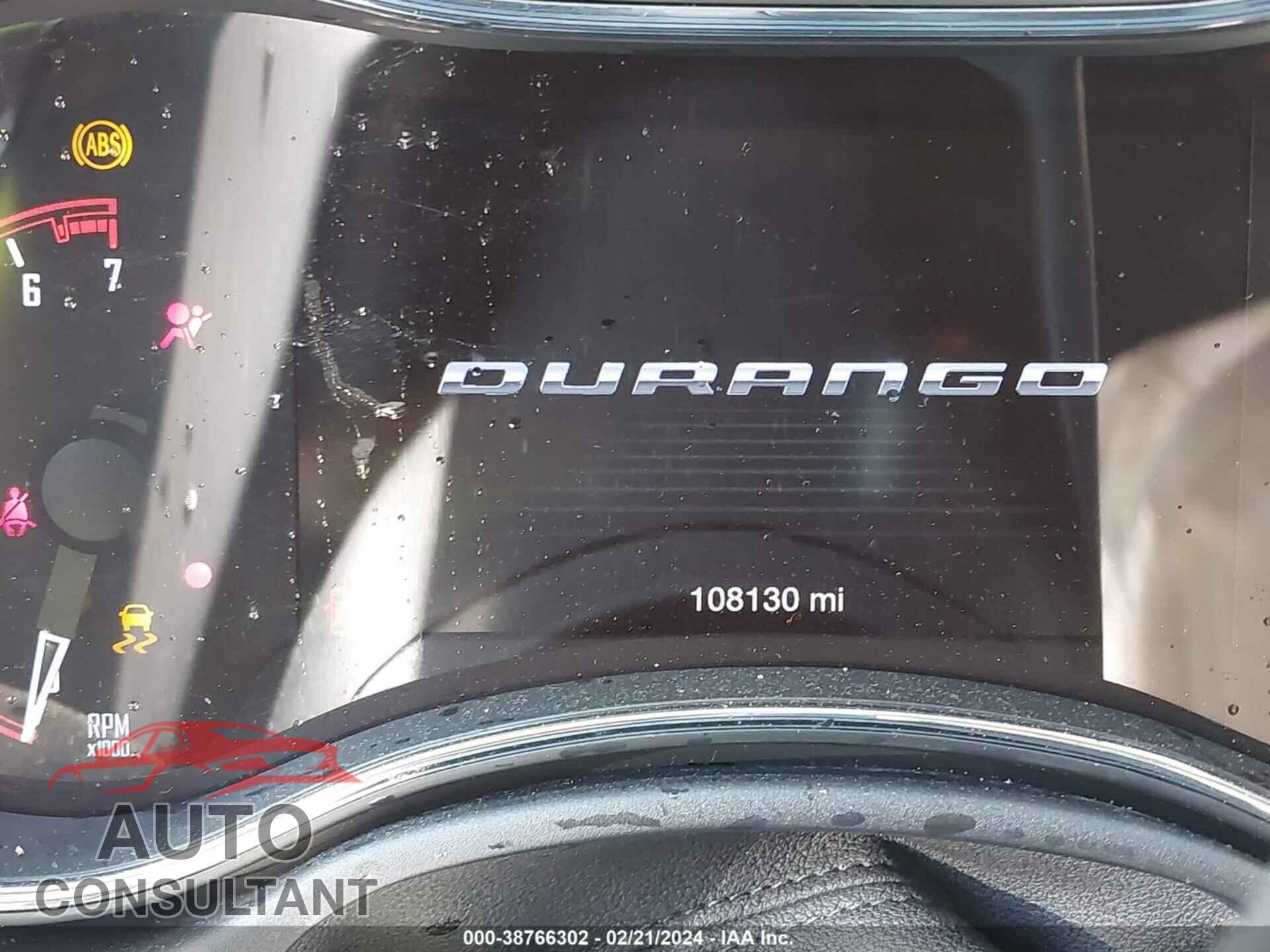 DODGE DURANGO 2017 - 1C4RDJAGXHC733213