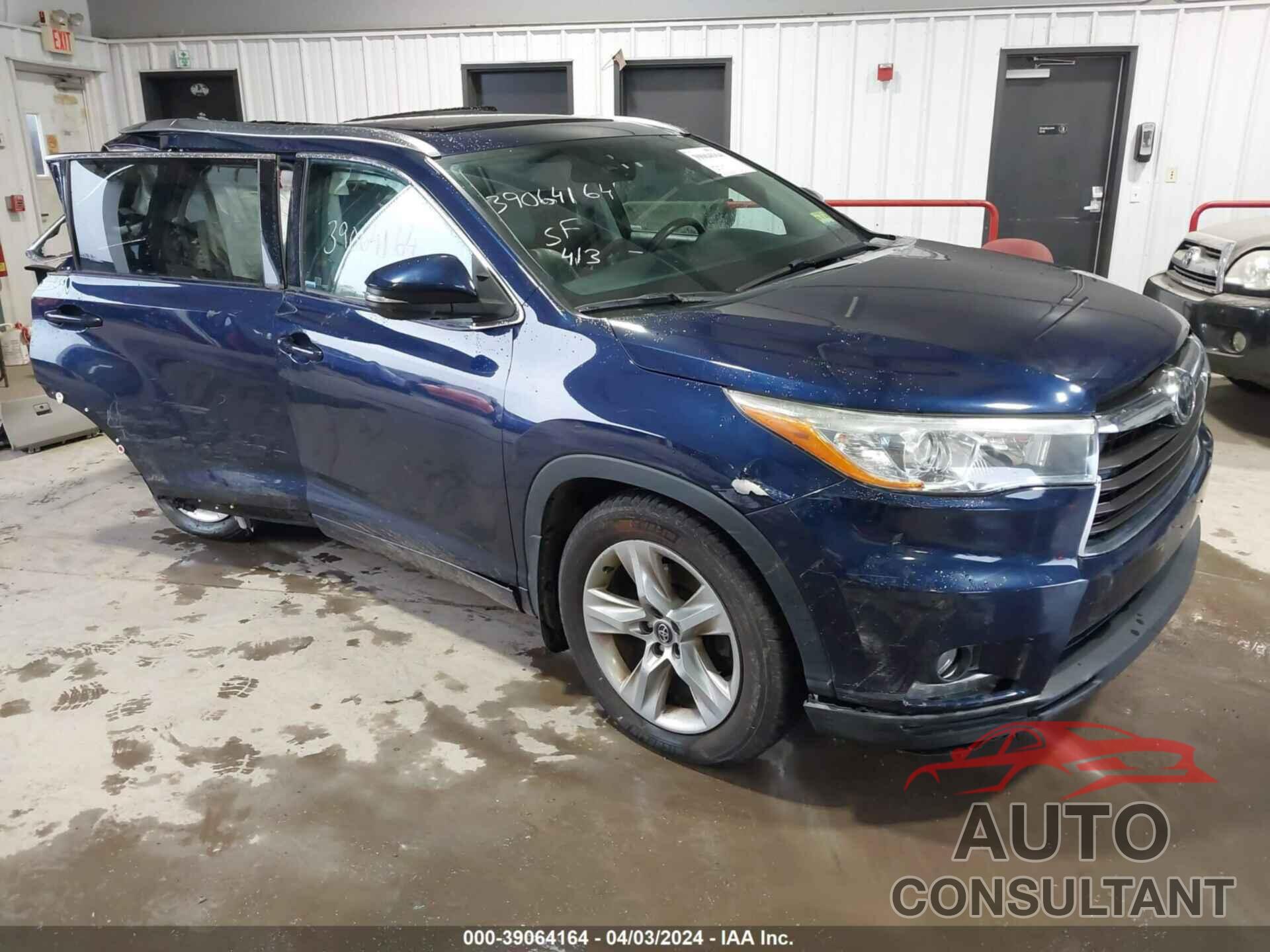 TOYOTA HIGHLANDER 2016 - 5TDDKRFH0GS321203