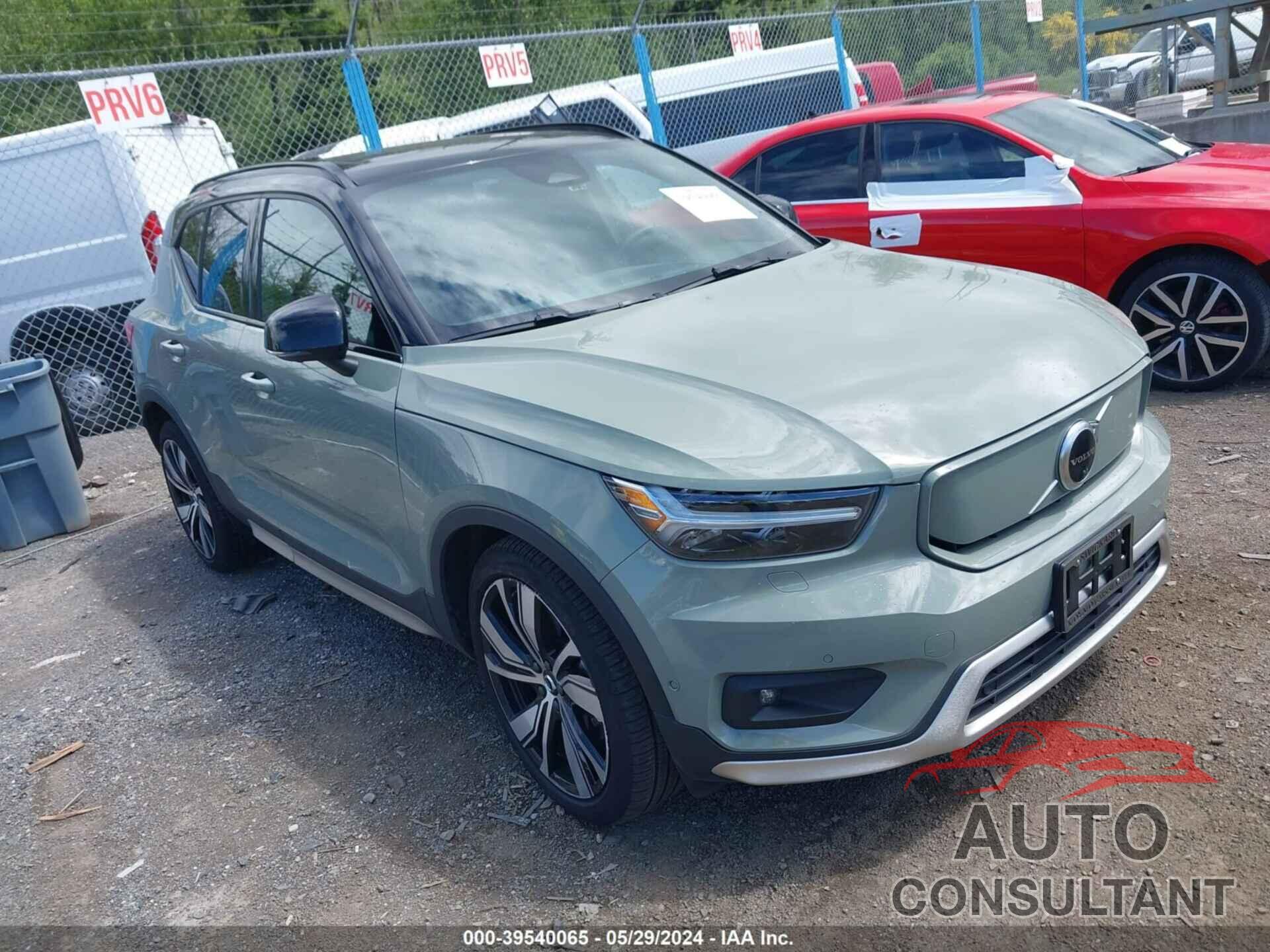 VOLVO XC40 RECHARGE PURE ELECTRIC 2022 - YV4ED3UB5N2760649