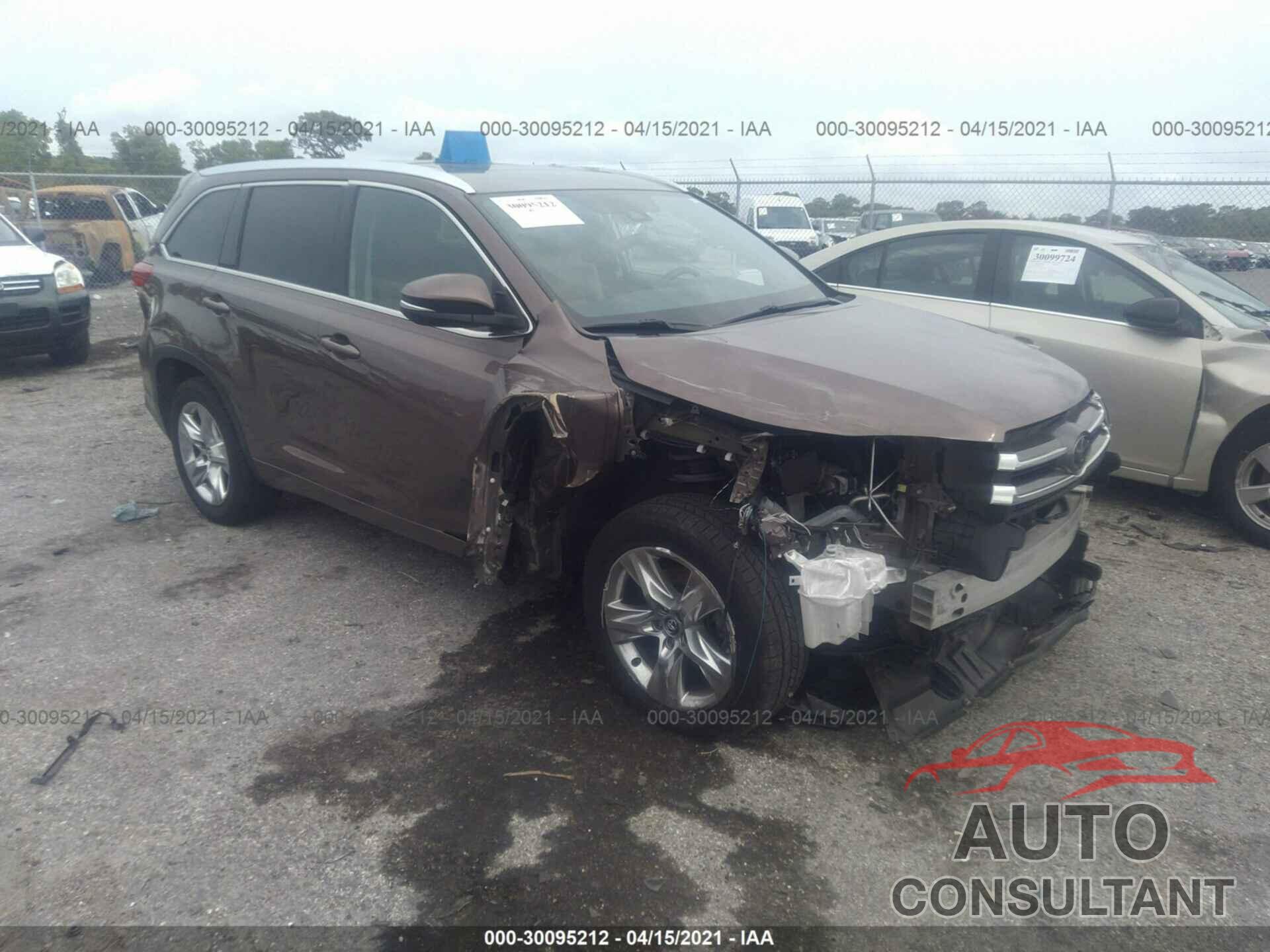 TOYOTA HIGHLANDER 2018 - 5TDYZRFH5JS245661