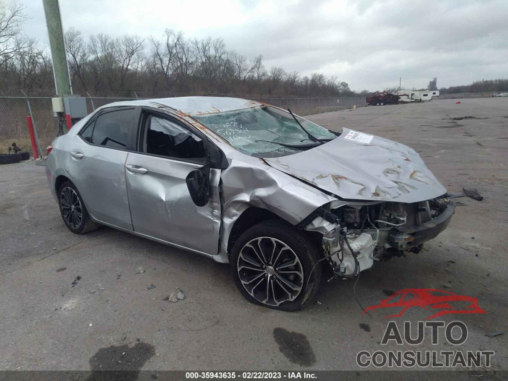 TOYOTA COROLLA 2016 - 5YFBURHE9GP507304