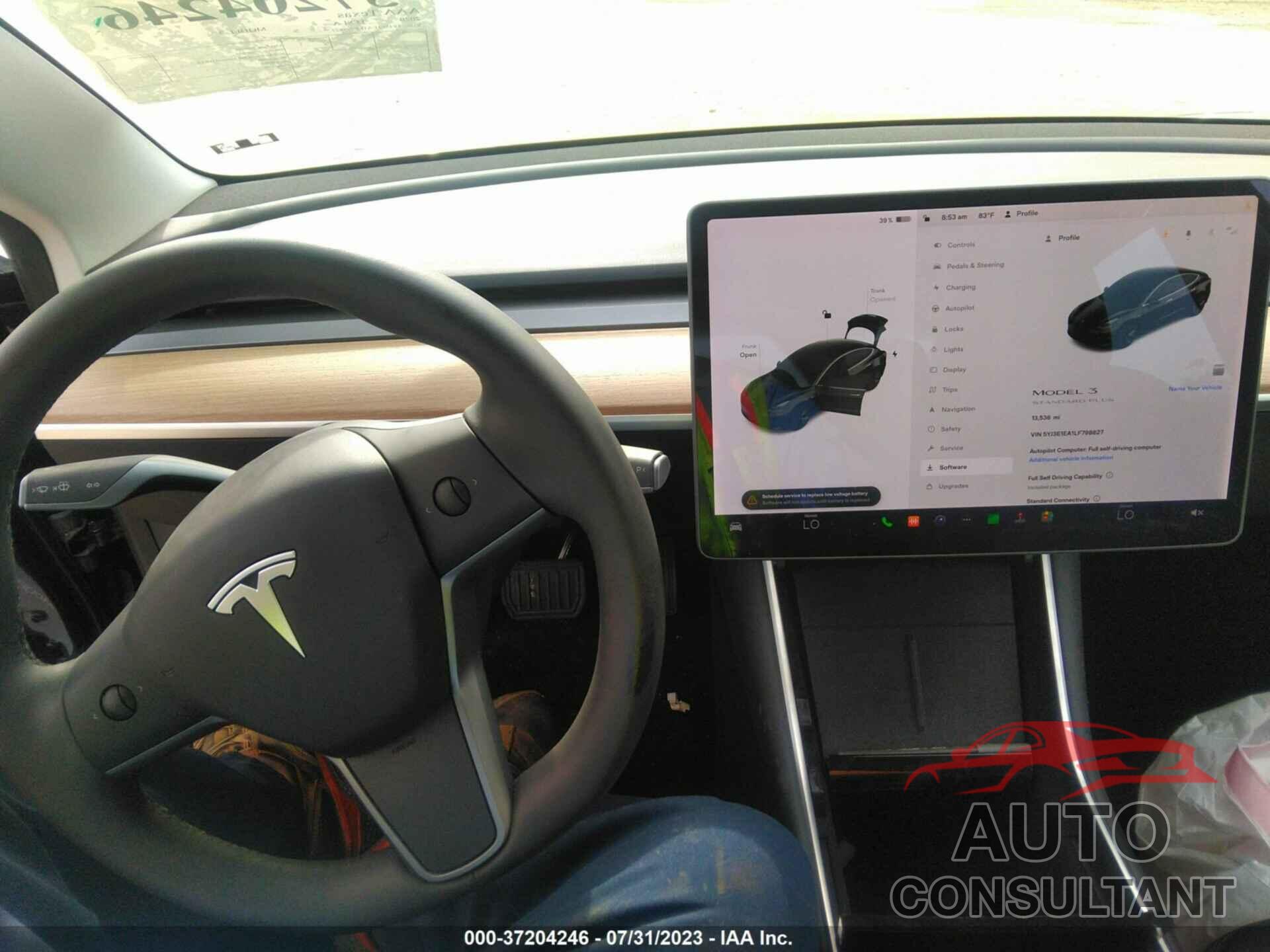 TESLA MODEL 3 2020 - 5YJ3E1EA1LF798827