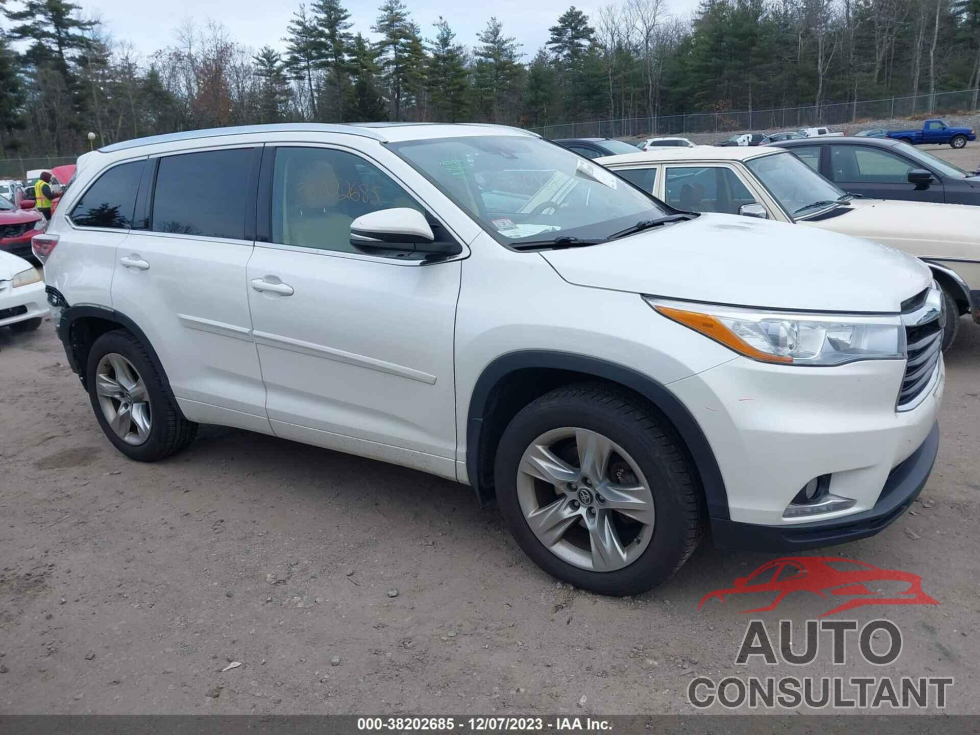 TOYOTA HIGHLANDER 2016 - 5TDDKRFH5GS354178