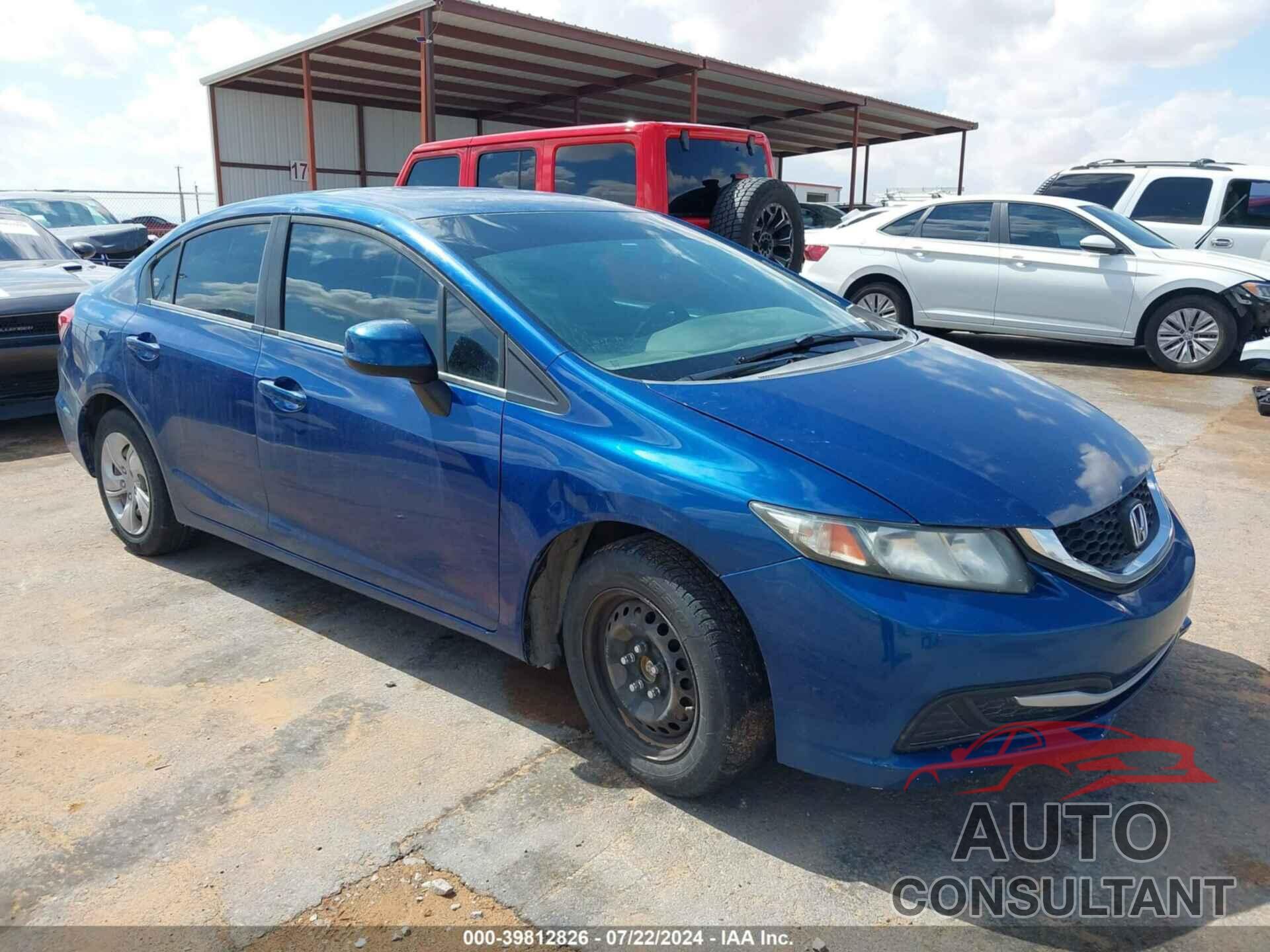 HONDA CIVIC 2013 - 19XFB2F50DE078083