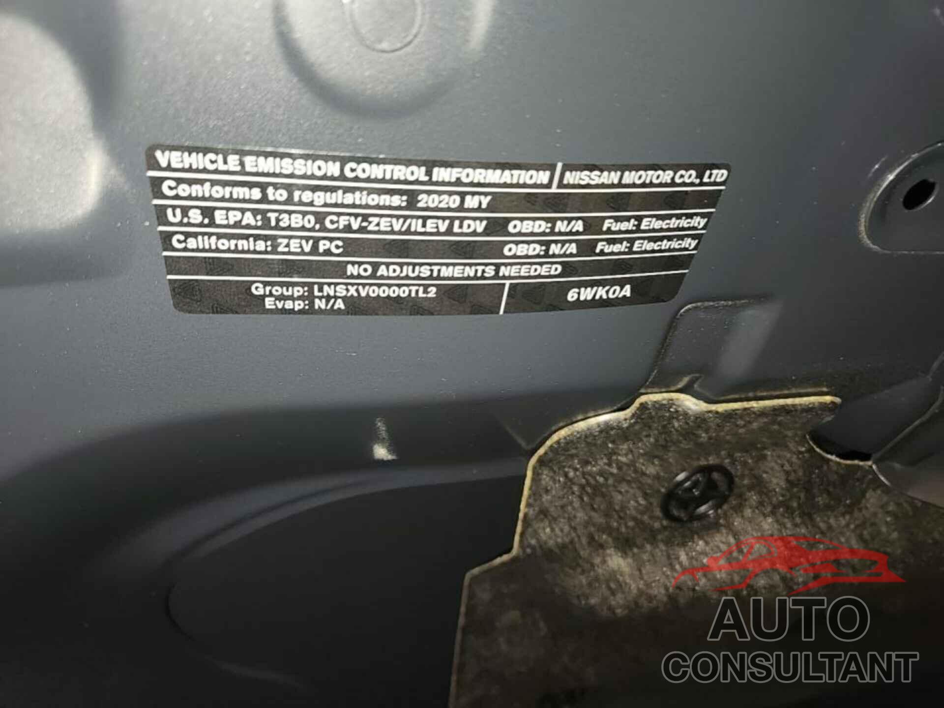 NISSAN LEAF 2020 - 1N4AZ1CP2LC307672