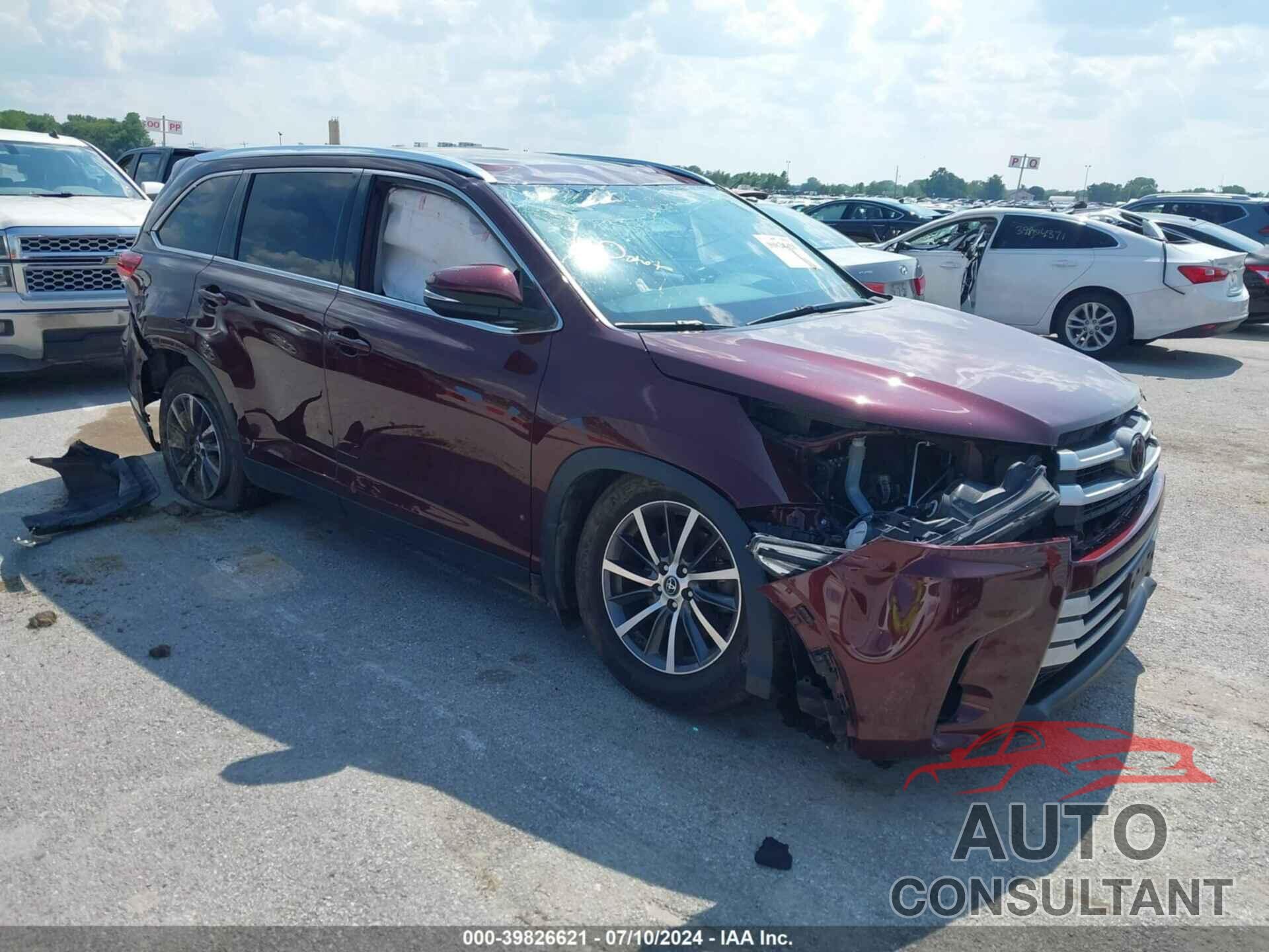 TOYOTA HIGHLANDER 2019 - 5TDJZRFH9KS953186