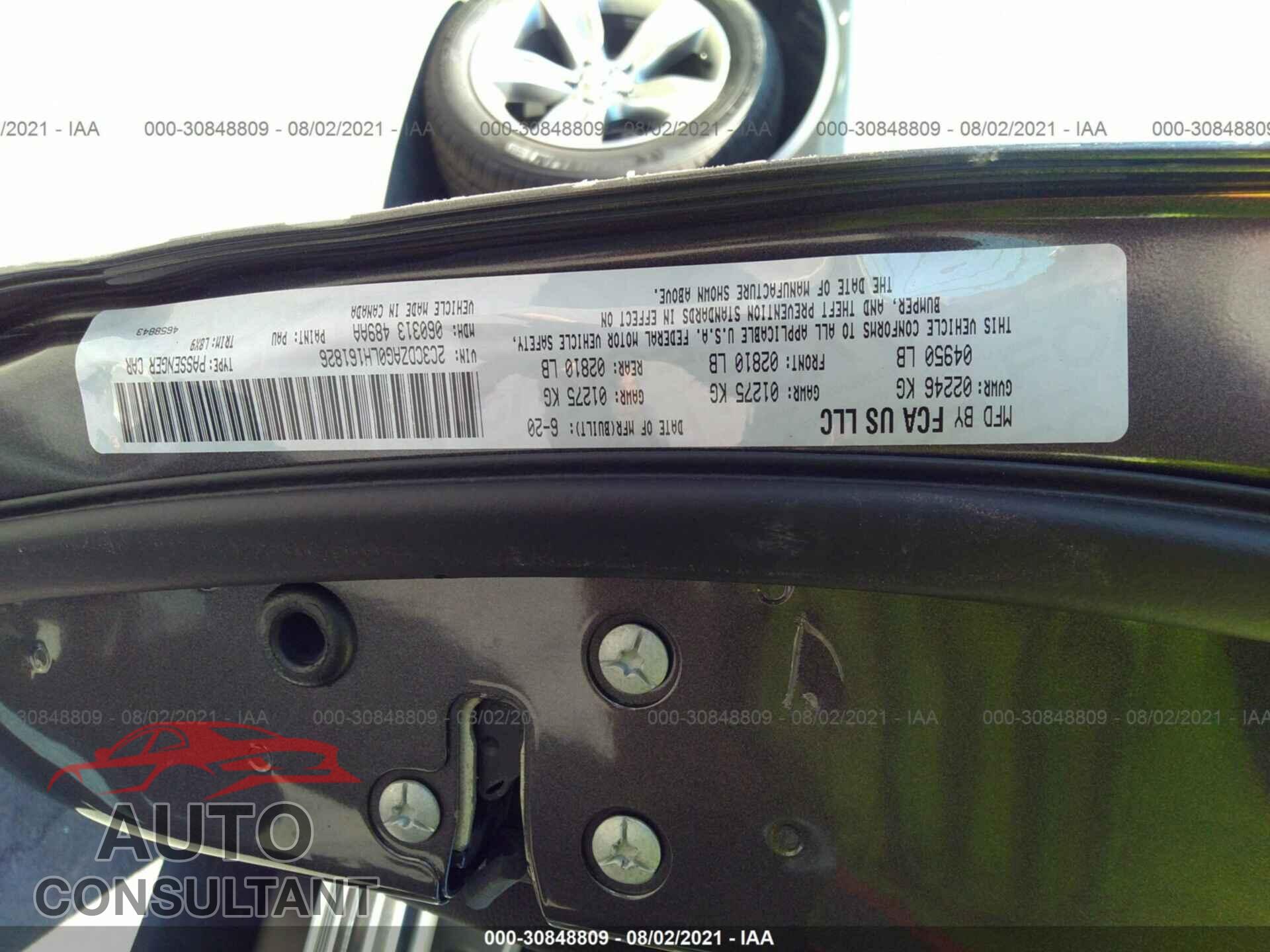 DODGE CHALLENGER 2020 - 2C3CDZAG0LH161826