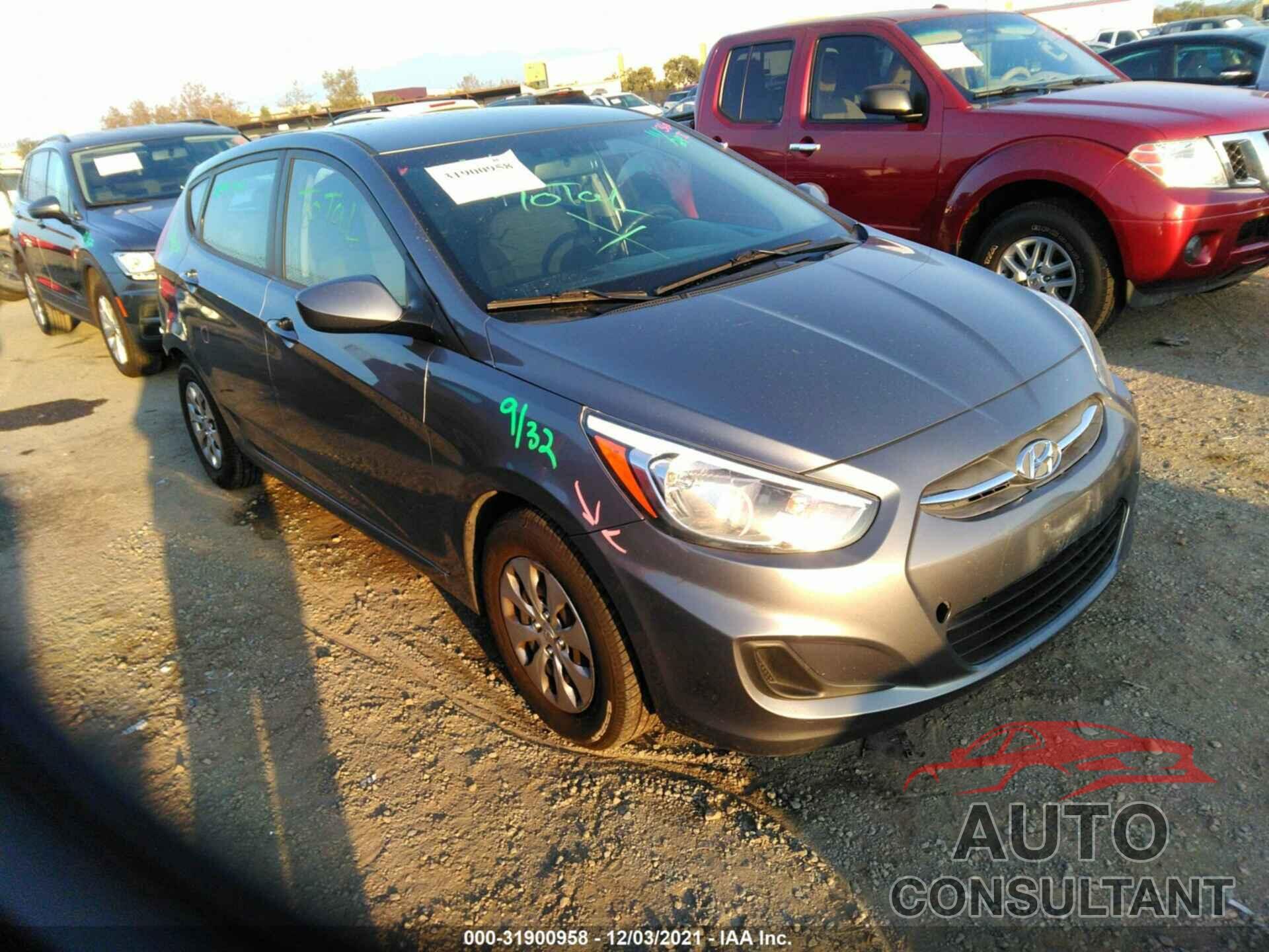 HYUNDAI ACCENT 2017 - KMHCT5AE9HU336905