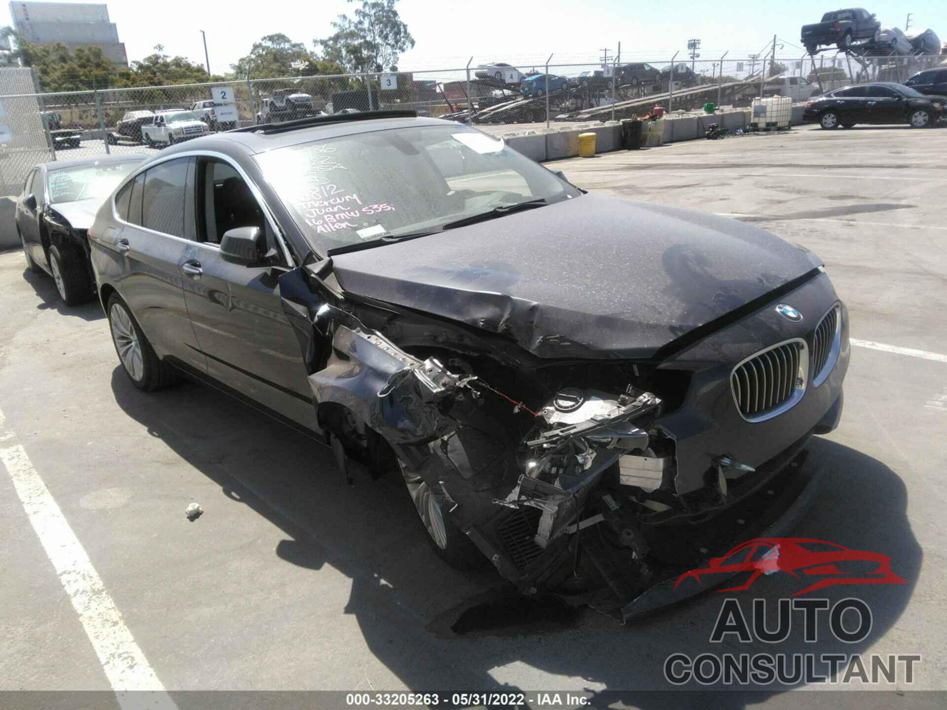 BMW 5 SERIES GRAN TURISMO 2016 - WBA5M2C50GGH99440