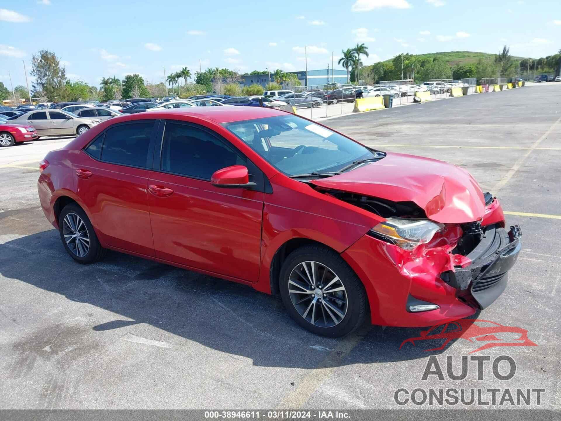 TOYOTA COROLLA 2019 - 5YFBURHE0KP884399