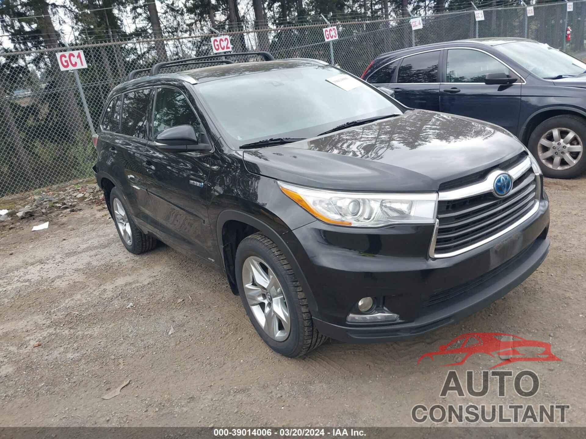 TOYOTA HIGHLANDER HYBRID 2016 - 5TDDCRFH5GS020570