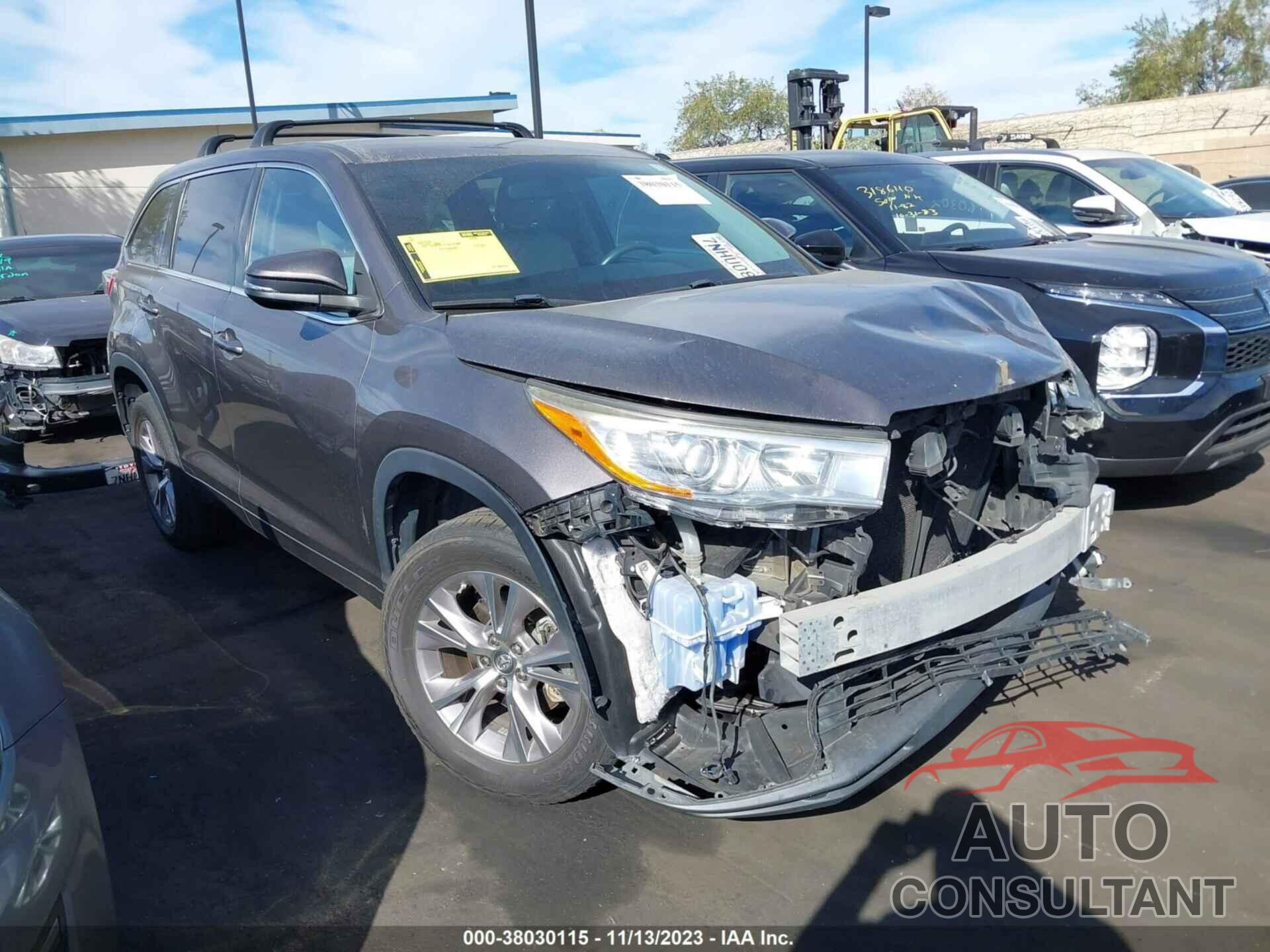 TOYOTA HIGHLANDER 2015 - 5TDZKRFH0FS115531
