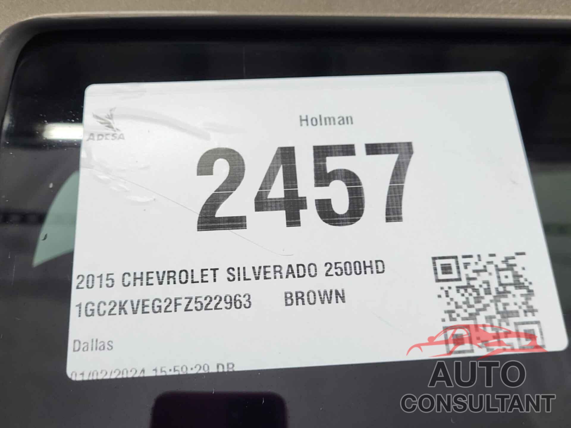 CHEVROLET SILVERADO 2500HD 2015 - 1GC2KVEG2FZ522963