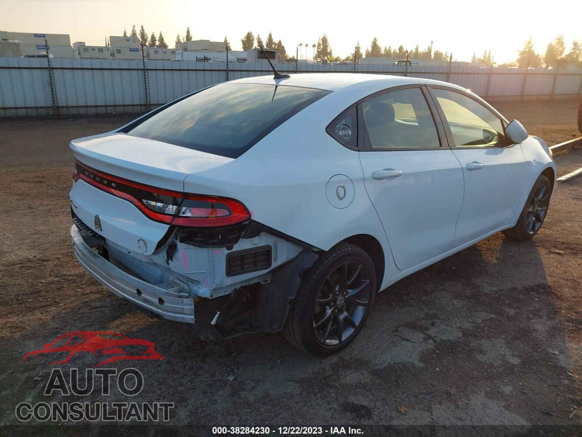 DODGE DART 2016 - 1C3CDFAA9GD690592
