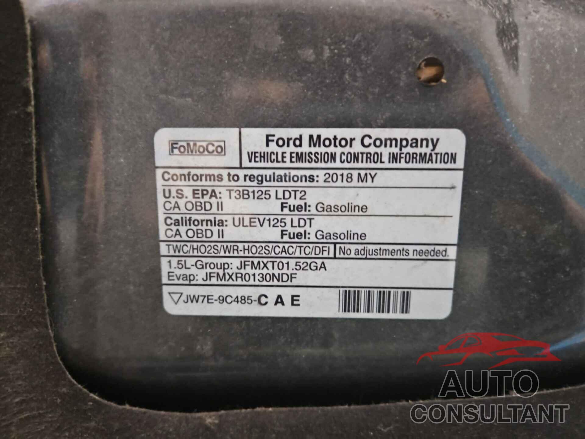 FORD ESCAPE 2018 - 1FMCU0HD7JUA75535