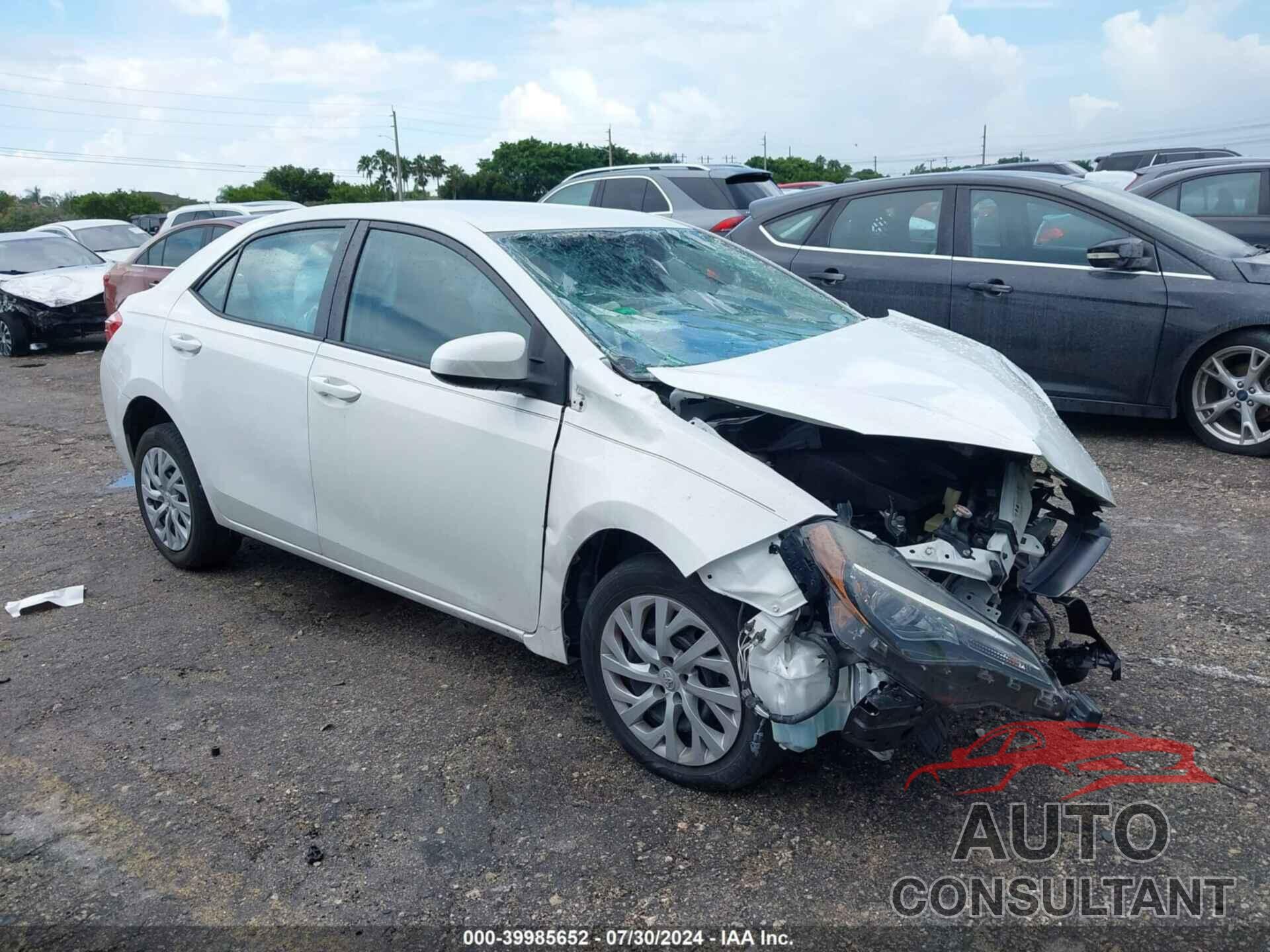 TOYOTA COROLLA 2019 - 5YFBURHE9KP913592