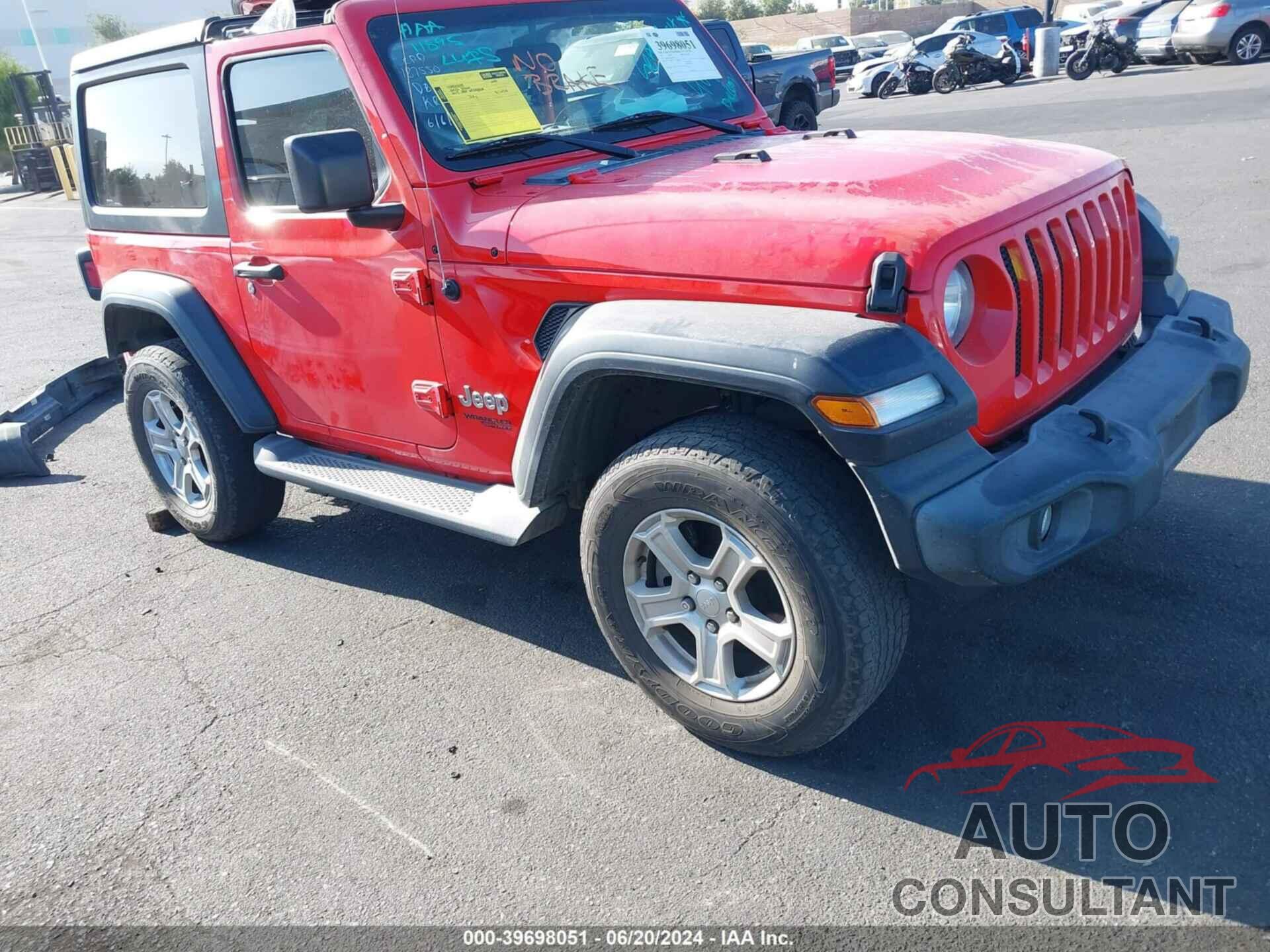 JEEP WRANGLER 2019 - 1C4GJXAG5KW616857