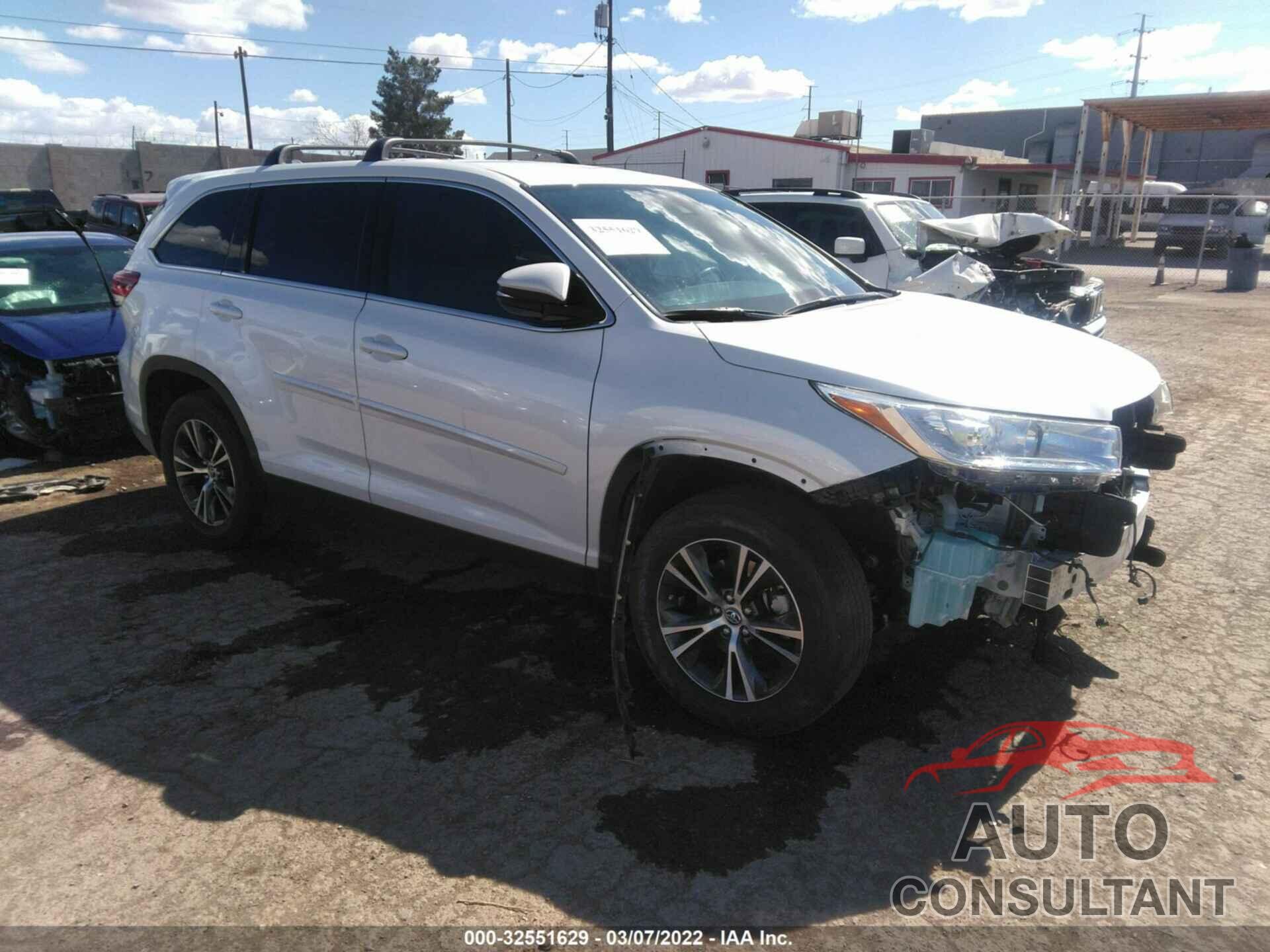 TOYOTA HIGHLANDER 2019 - 5TDZZRFHXKS354218