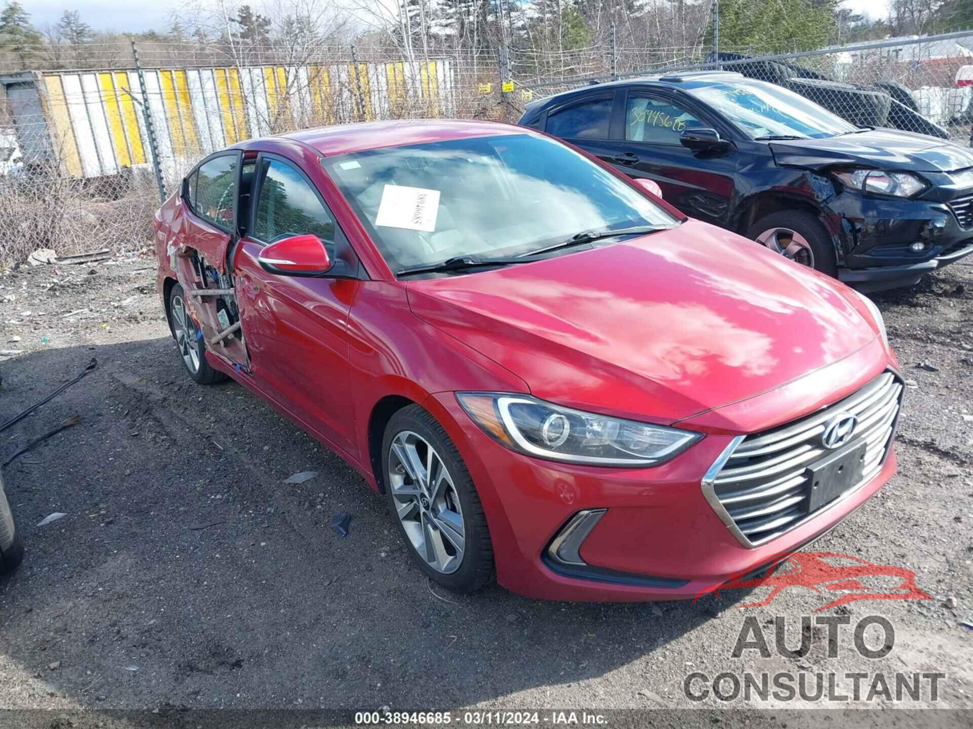 HYUNDAI ELANTRA 2017 - KMHD84LF6HU318190