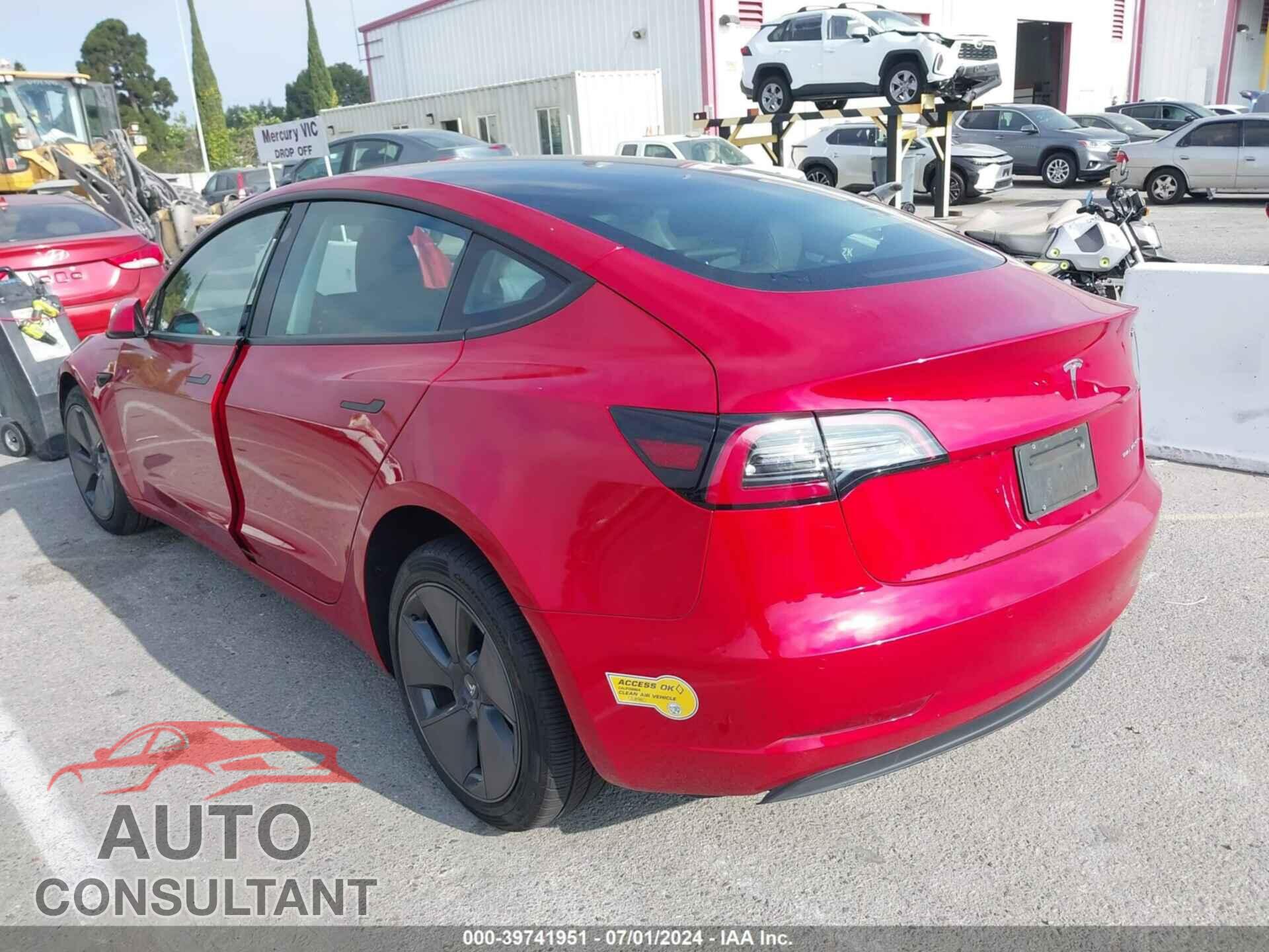 TESLA MODEL 3 2022 - 5YJ3E1EB2NF362242