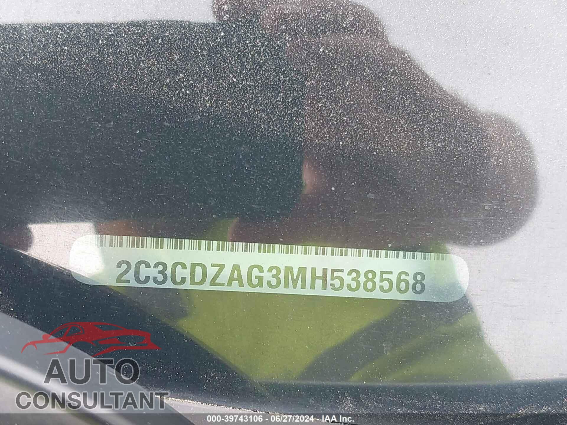 DODGE CHALLENGER 2021 - 2C3CDZAG3MH538568
