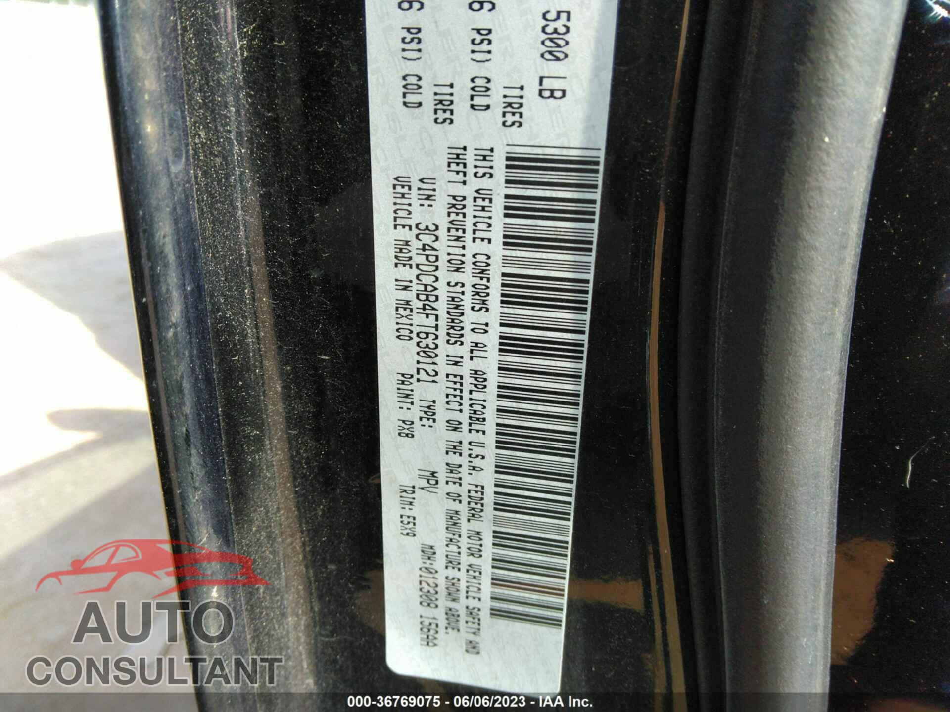 DODGE JOURNEY 2015 - 3C4PDCAB4FT630121