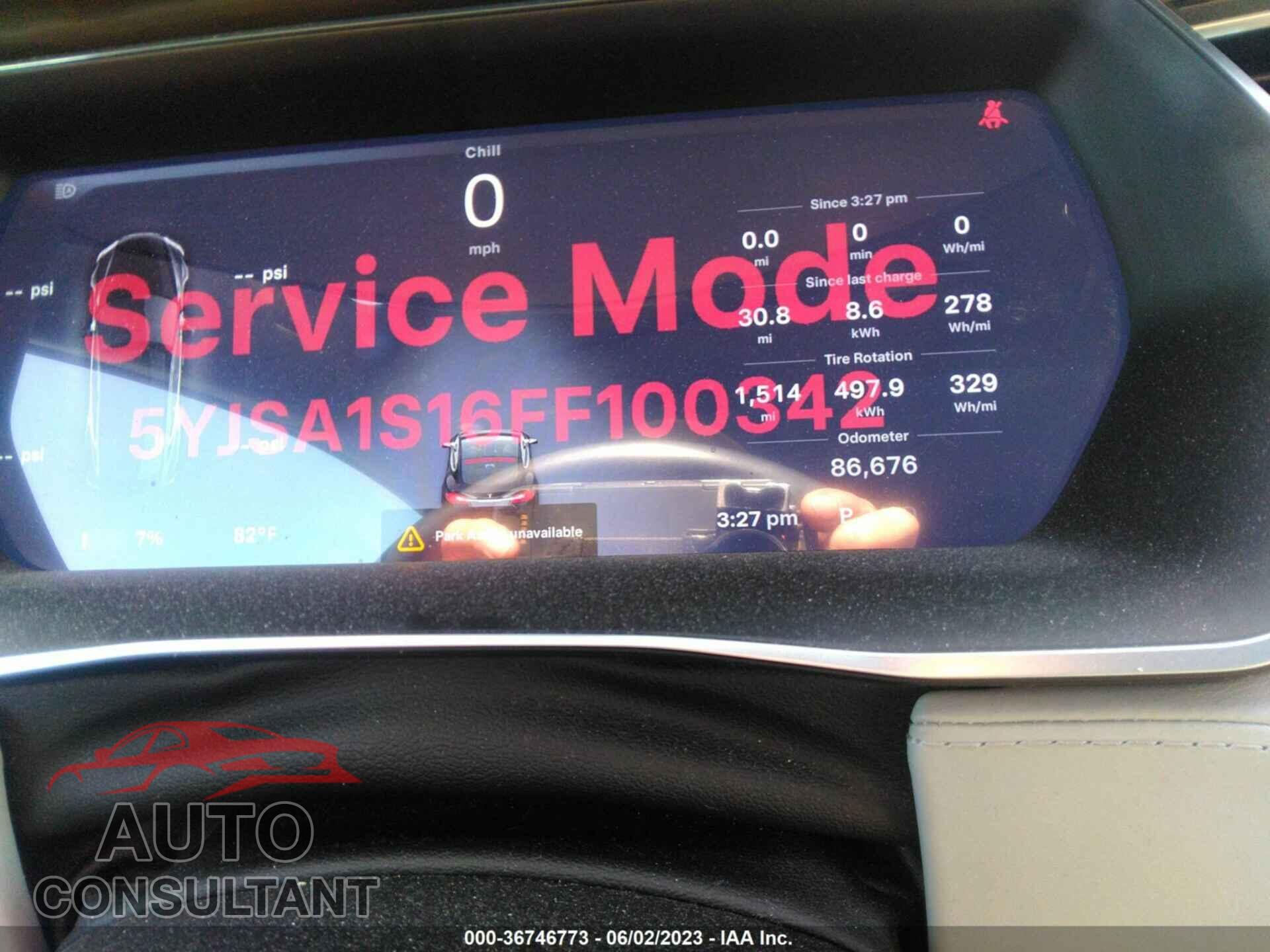 TESLA MODEL S 2015 - 5YJSA1S16FF100342