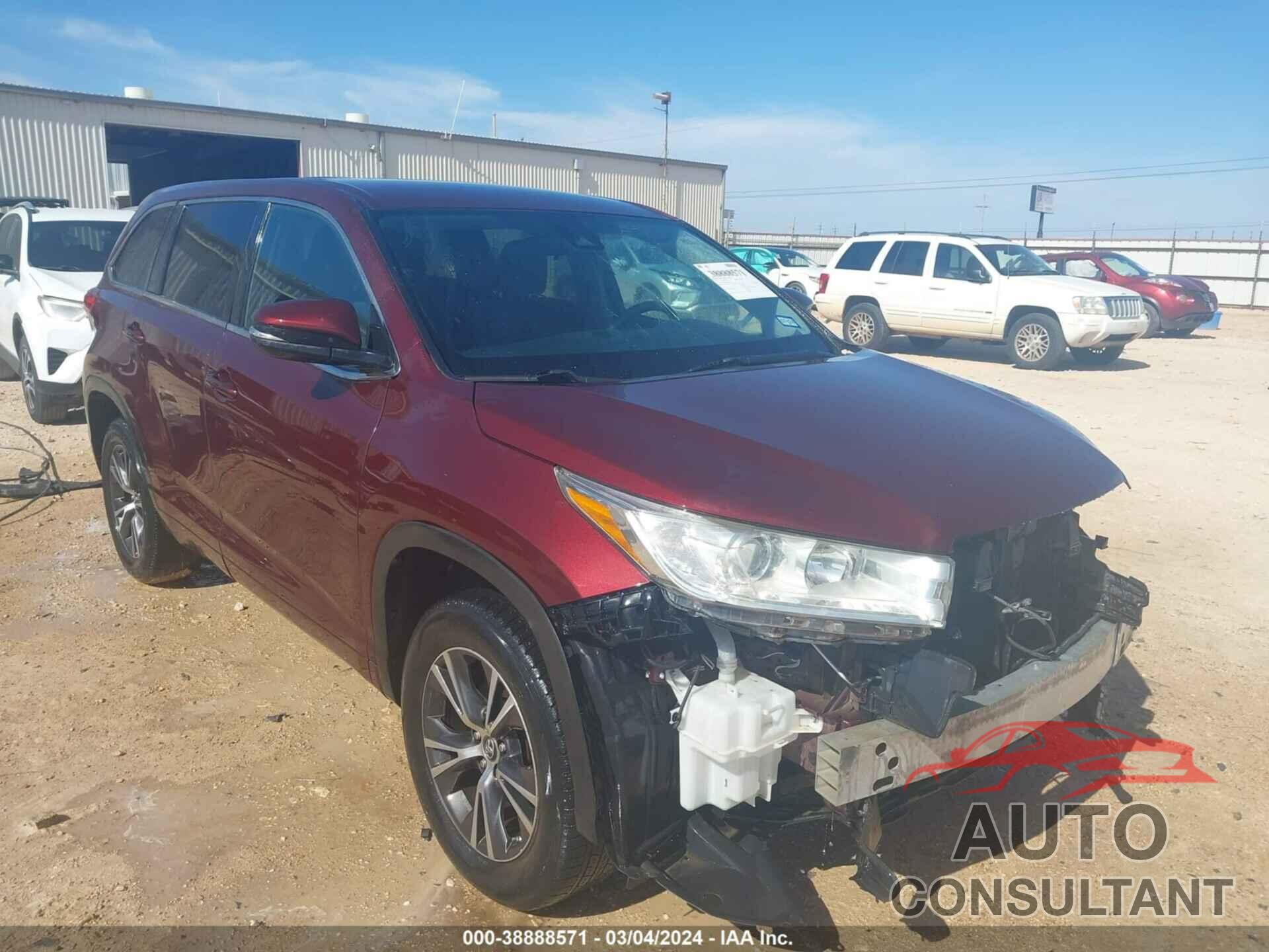 TOYOTA HIGHLANDER 2017 - 5TDZARFH1HS030459