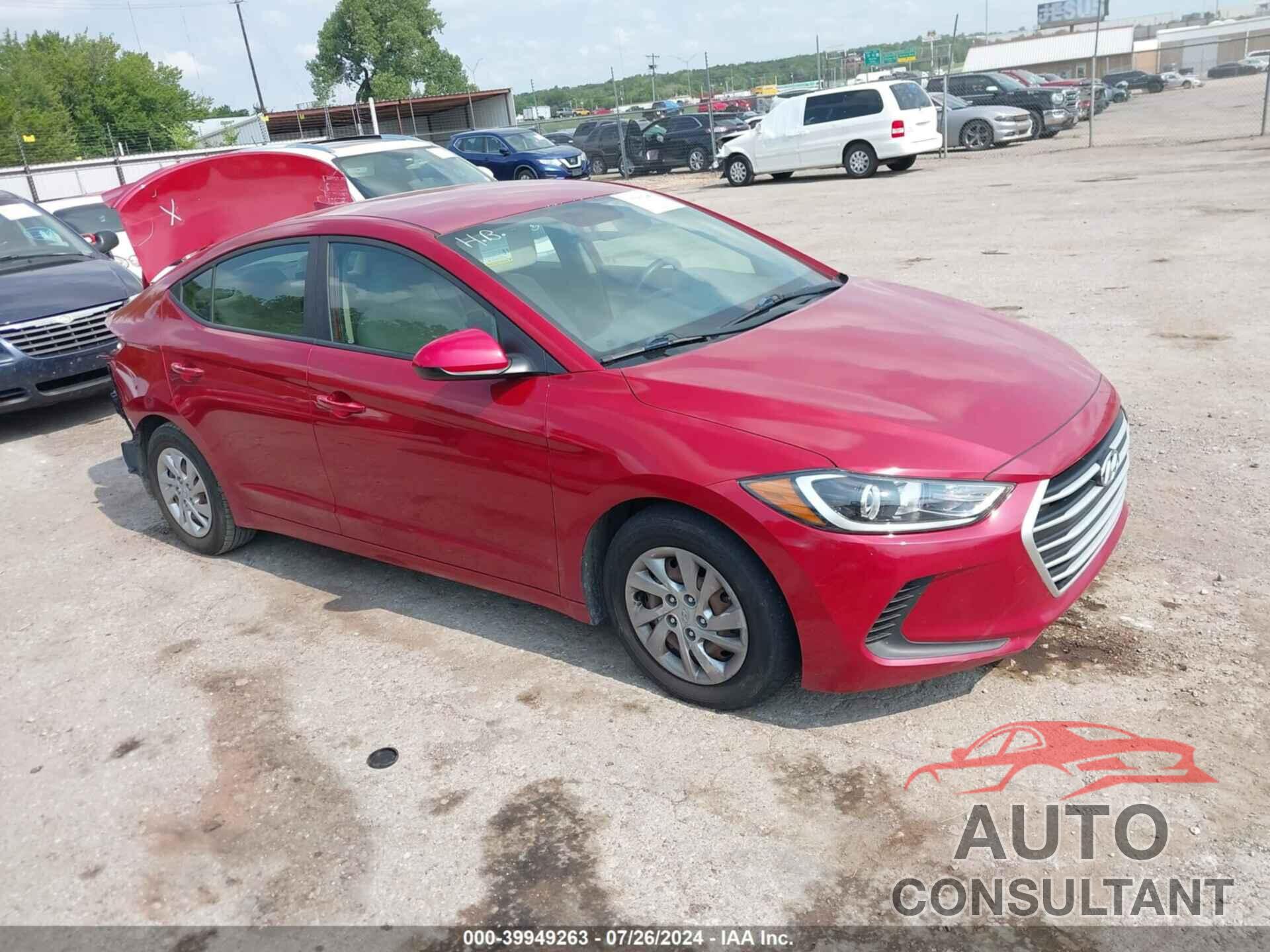 HYUNDAI ELANTRA 2017 - KMHD74LF9HU136101