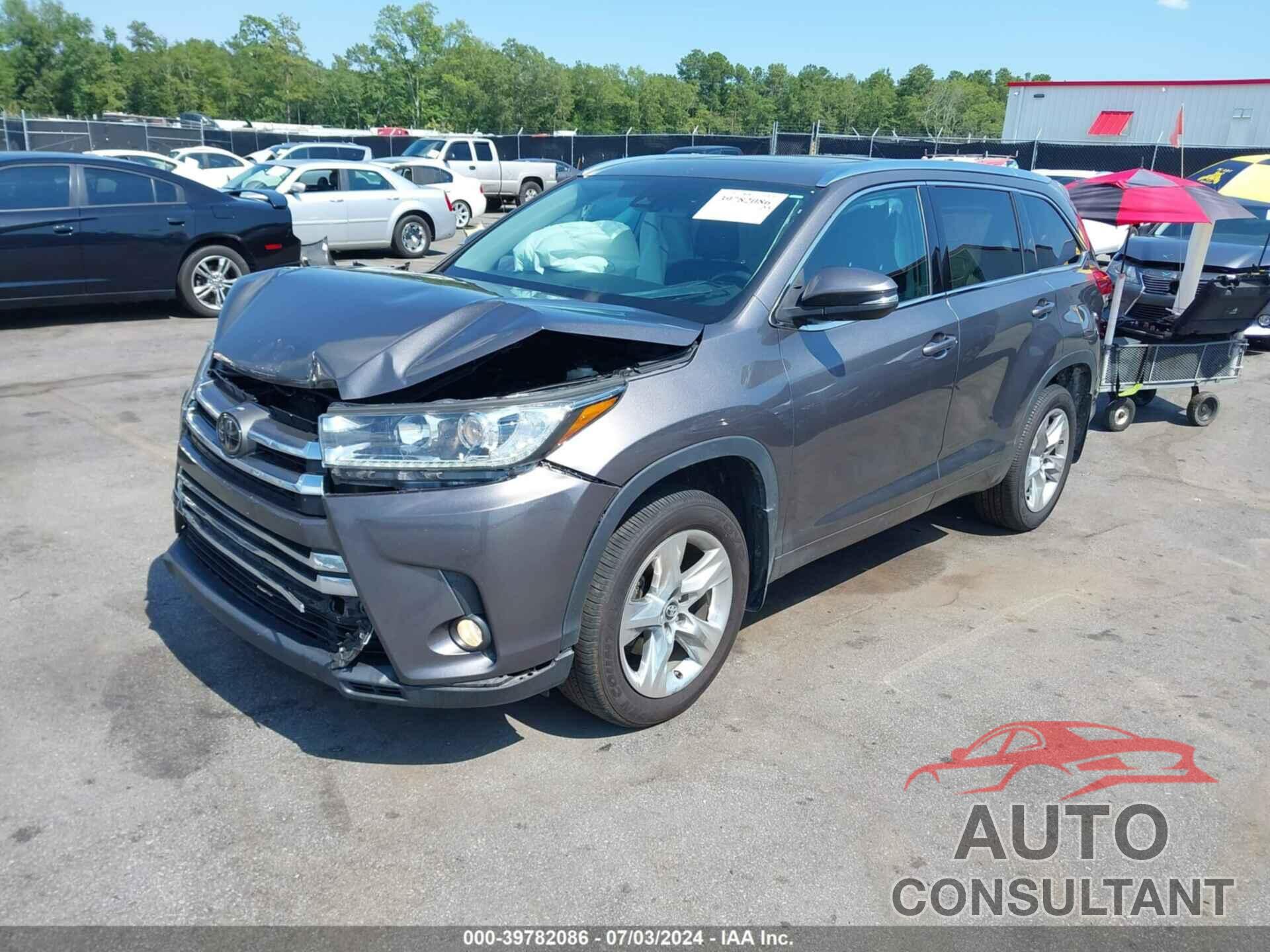 TOYOTA HIGHLANDER 2018 - 5TDDZRFH6JS842297