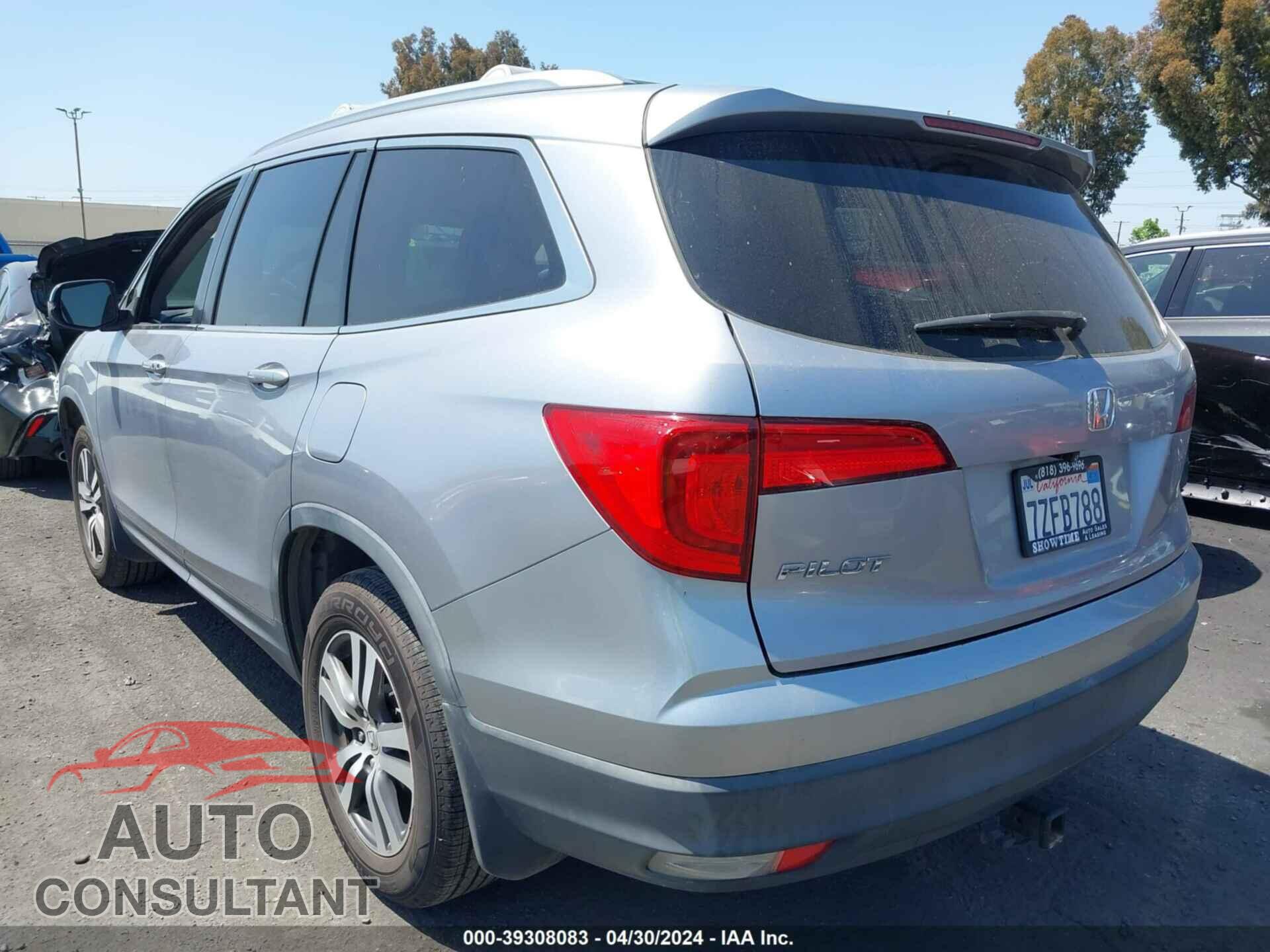 HONDA PILOT 2017 - 5FNYF5H39HB023724