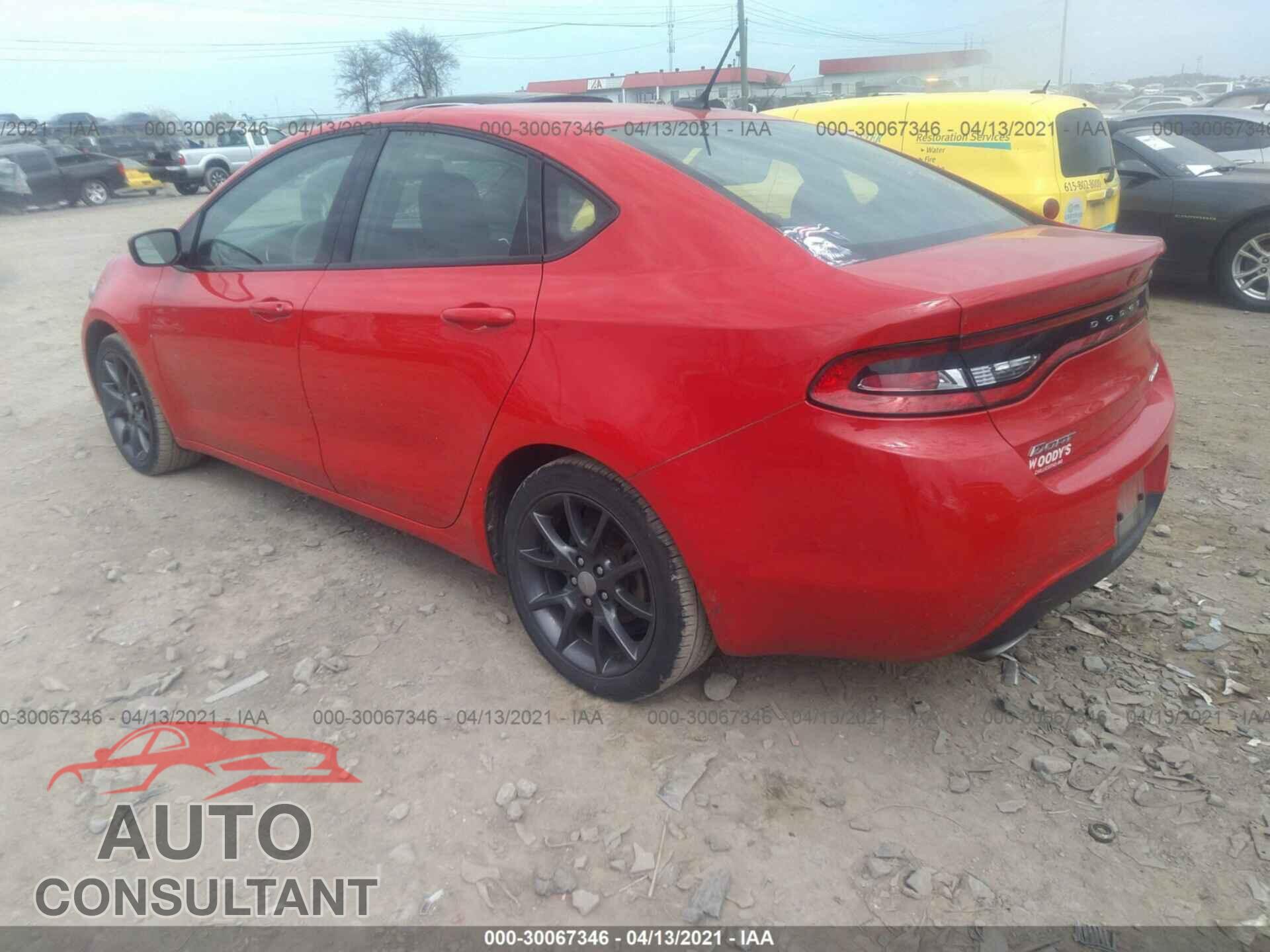 DODGE DART 2016 - 1C3CDFBB2GD623954