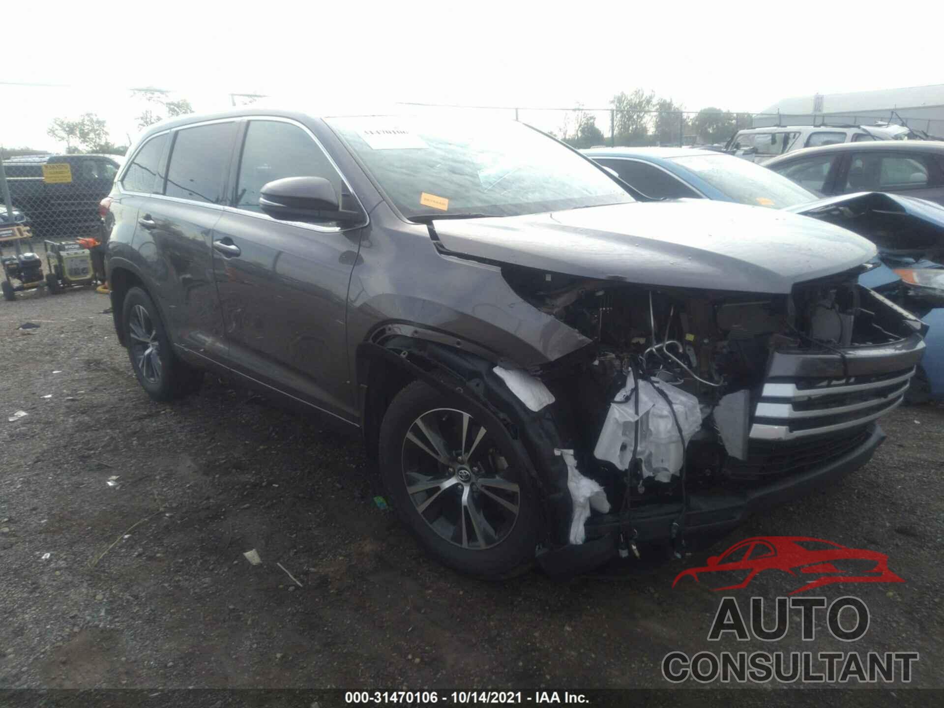 TOYOTA HIGHLANDER 2018 - 5TDBZRFHXJS913265