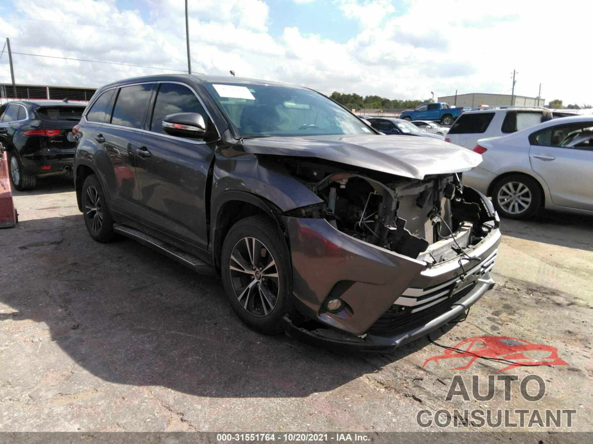 TOYOTA HIGHLANDER 2018 - 5TDZZRFH0JS253297