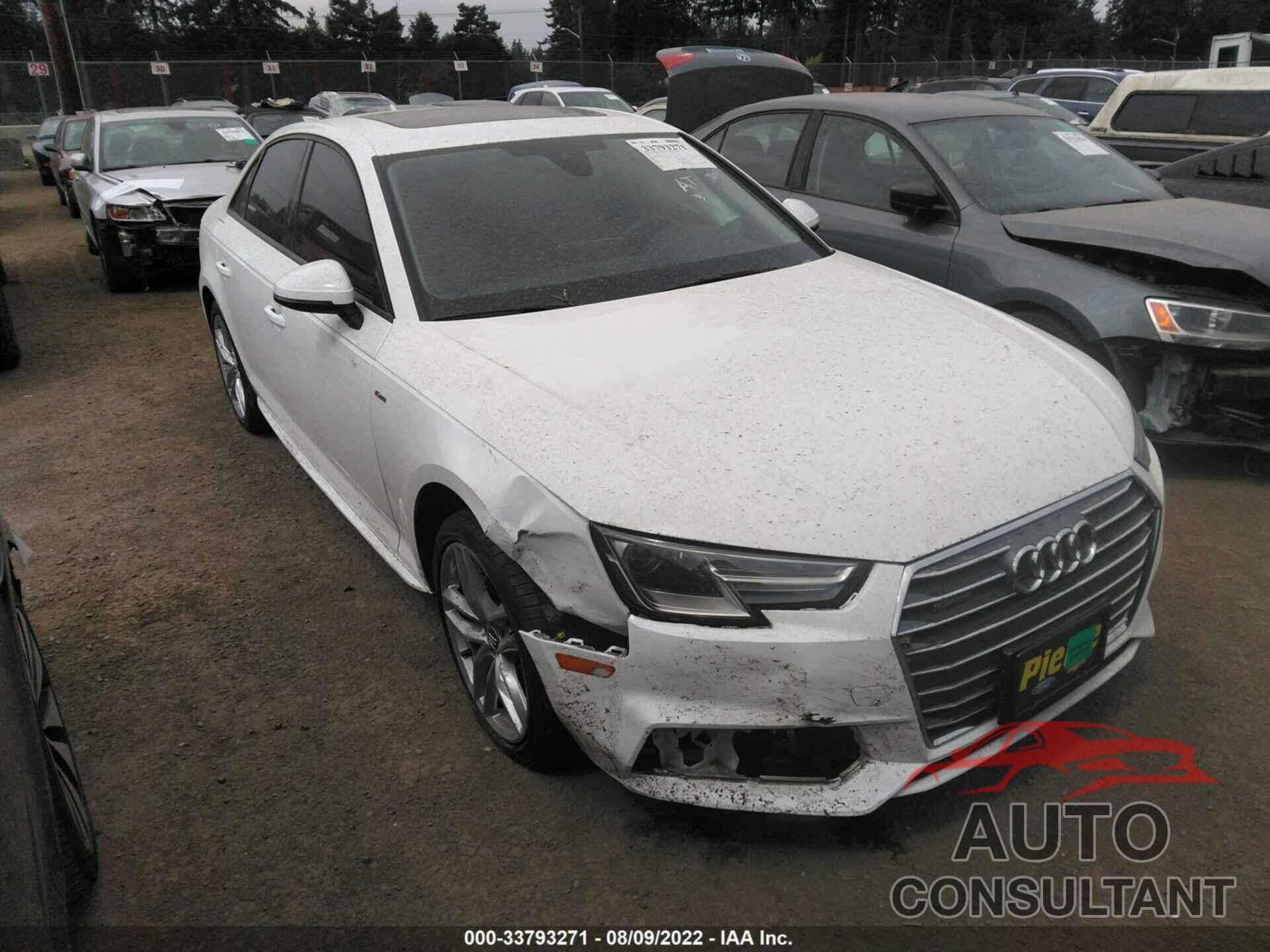 AUDI A4 2017 - WAUDNAF42HN054432