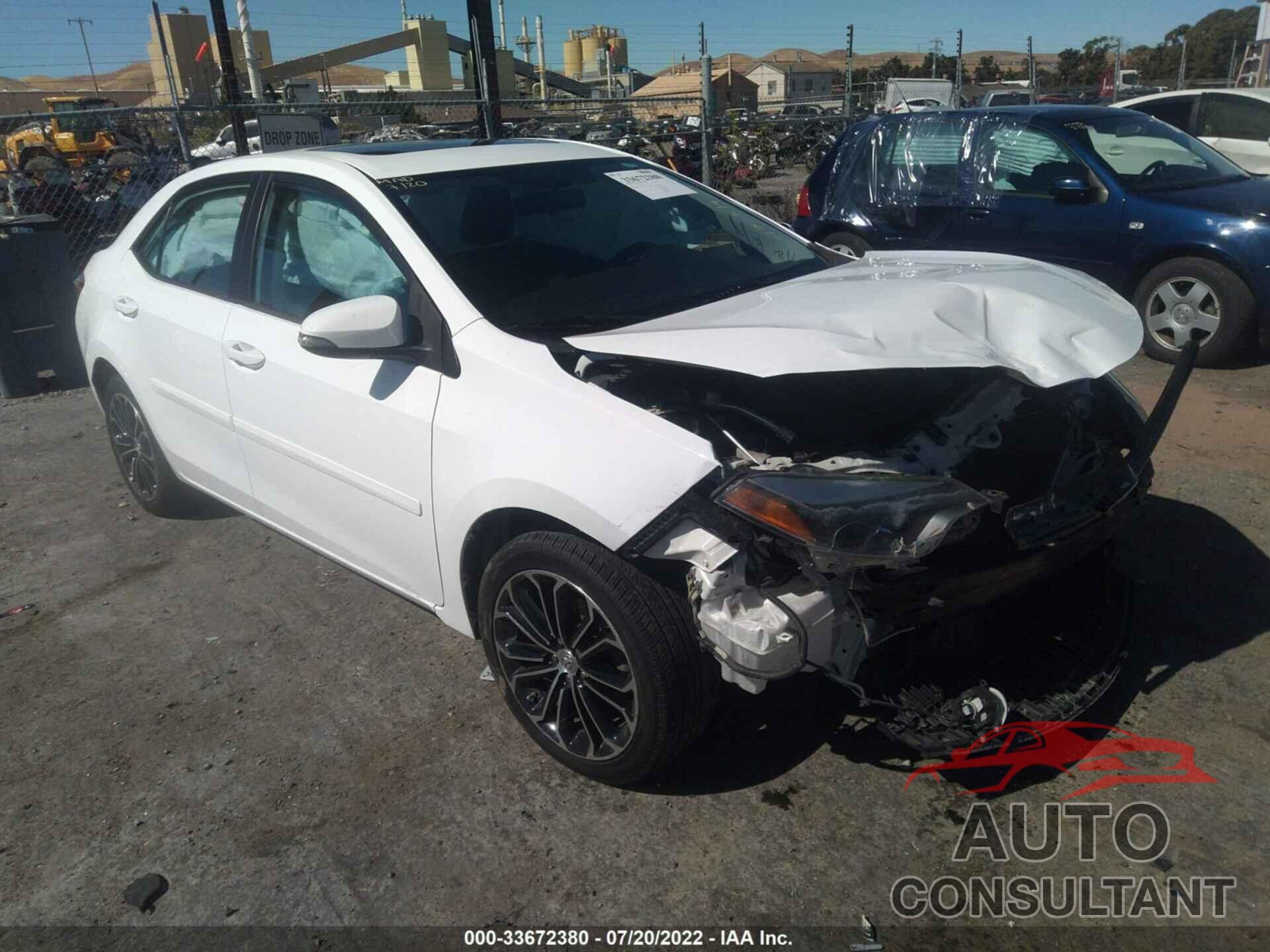 TOYOTA COROLLA 2016 - 2T1BURHE4GC599373