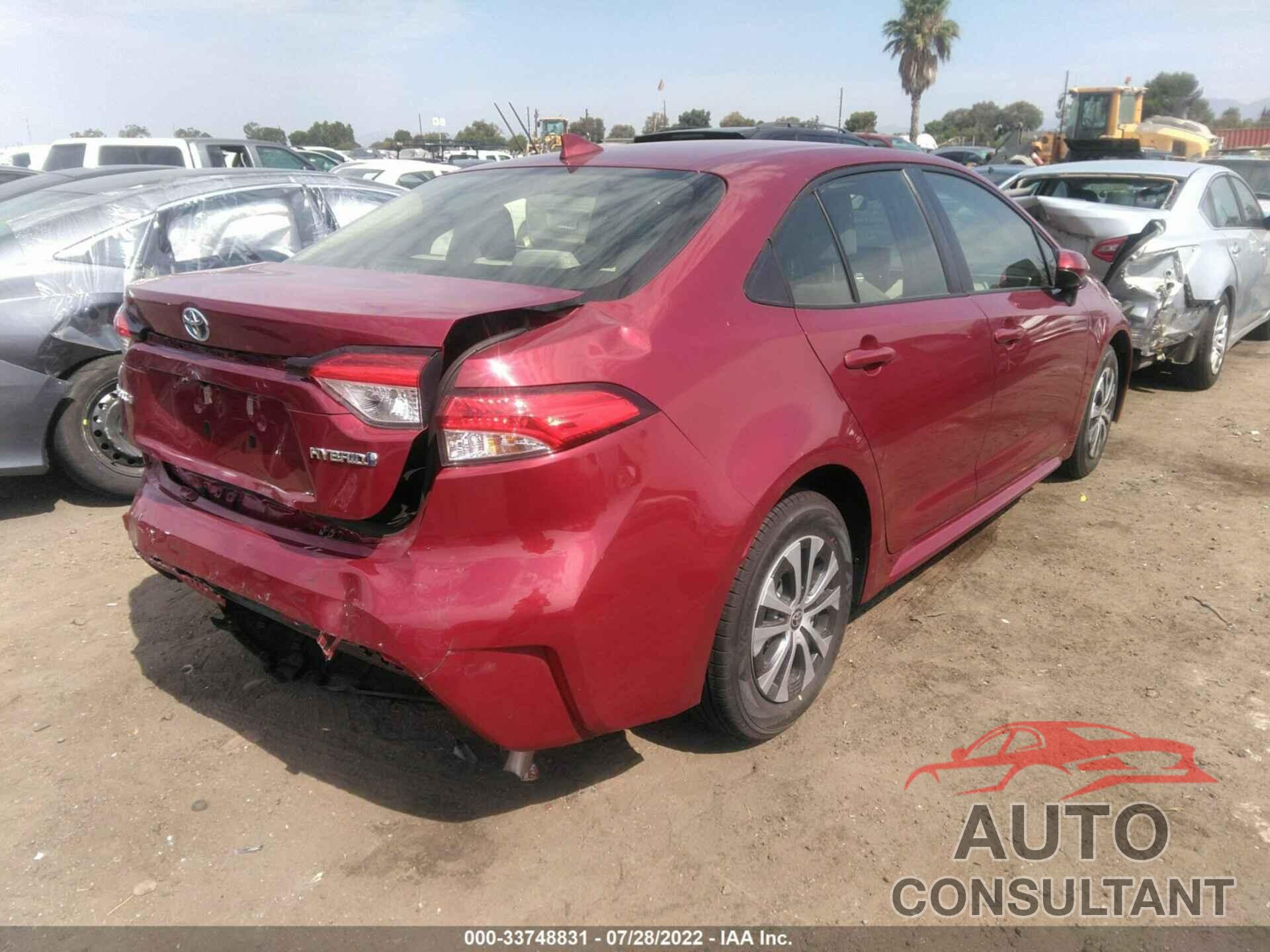 TOYOTA COROLLA 2022 - JTDEAMDE7NJ054817