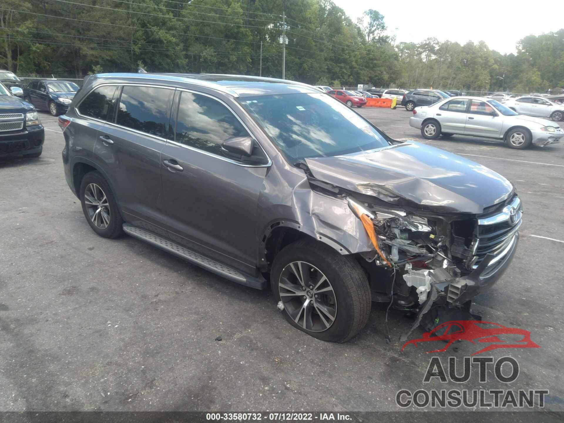 TOYOTA HIGHLANDER 2016 - 5TDKKRFHXGS133568