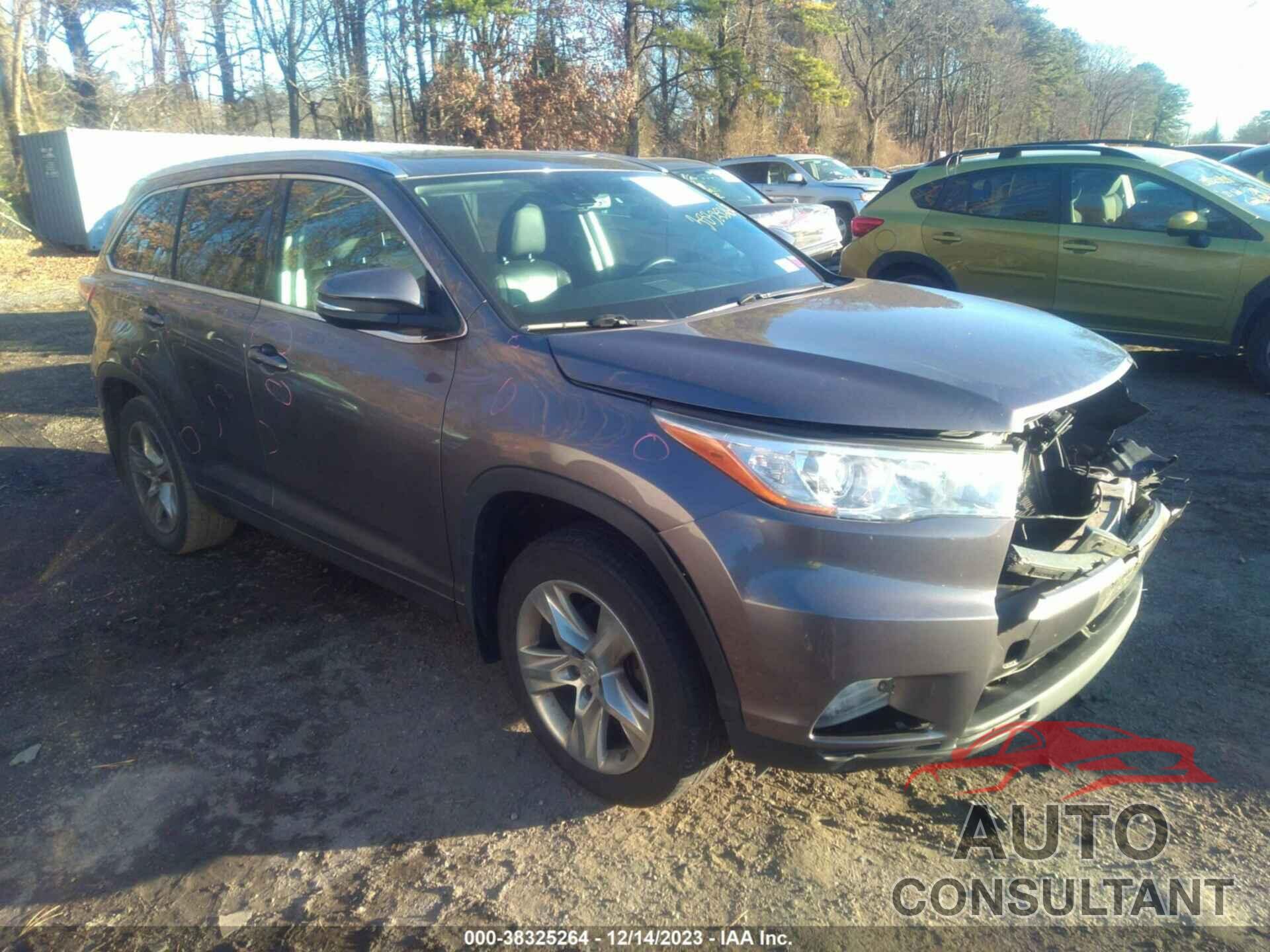 TOYOTA HIGHLANDER 2015 - 5TDDKRFH0FS075610