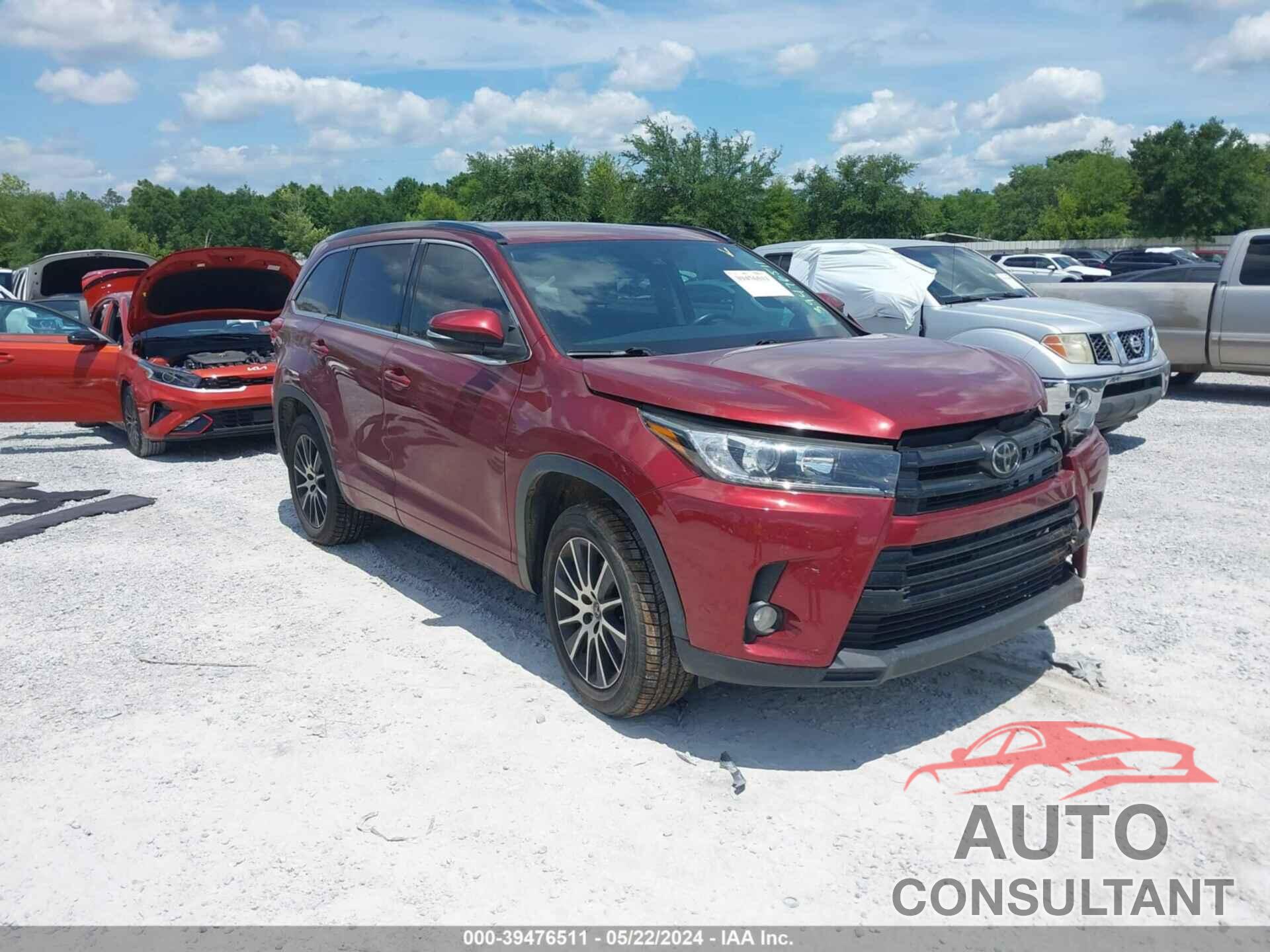 TOYOTA HIGHLANDER 2018 - 5TDKZRFH4JS544001