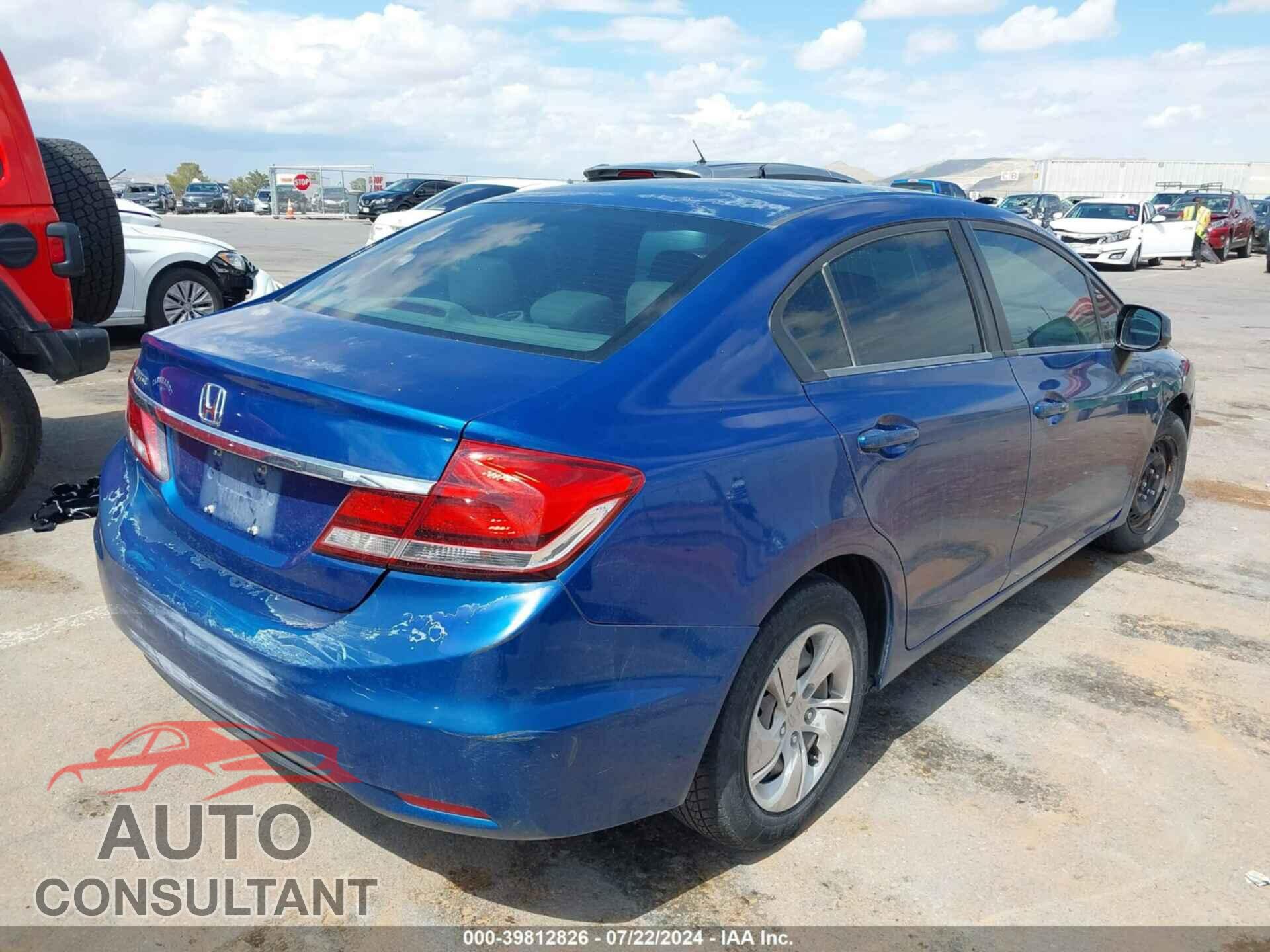 HONDA CIVIC 2013 - 19XFB2F50DE078083
