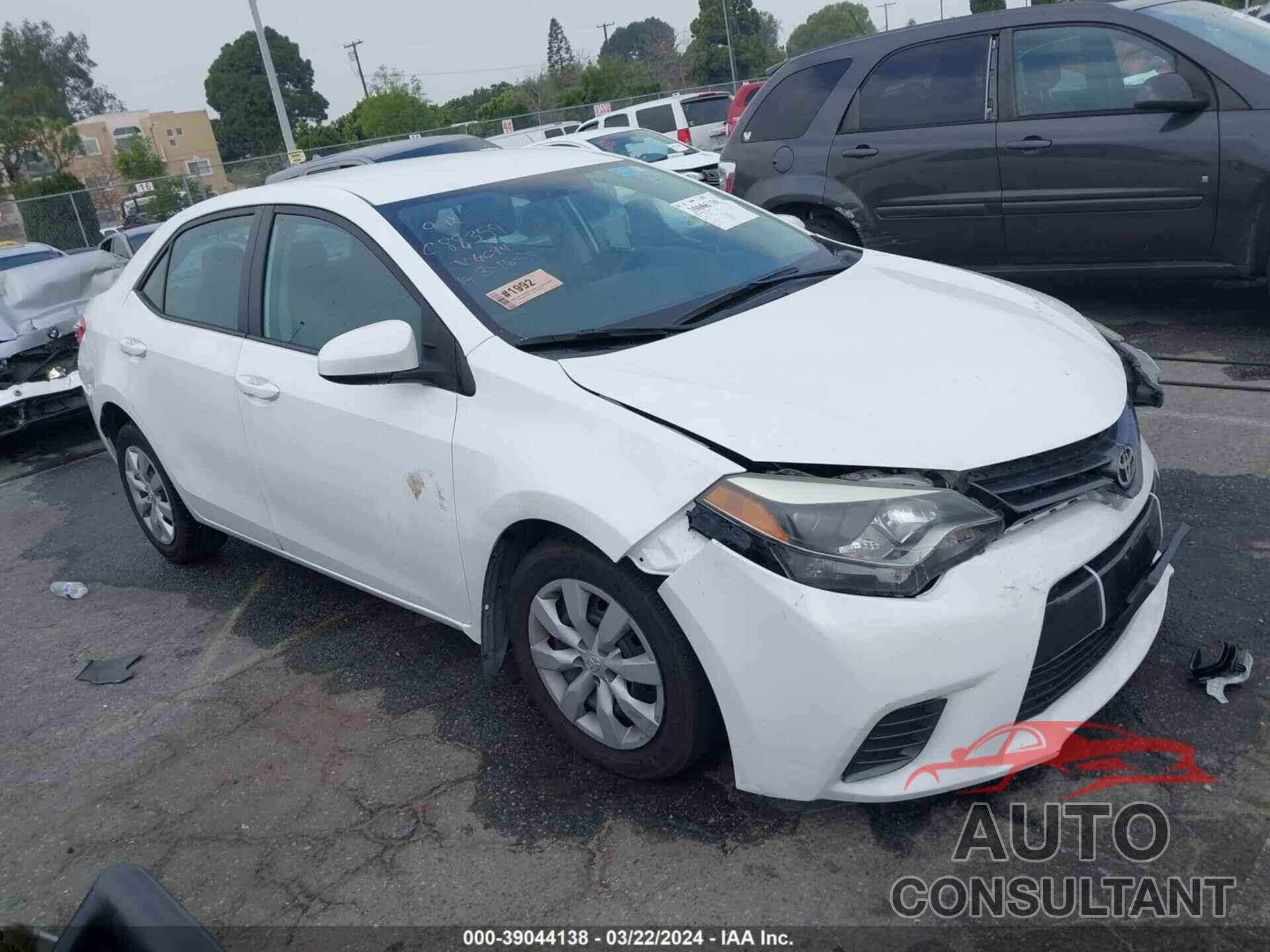 TOYOTA COROLLA 2016 - 5YFBURHE7GP496674
