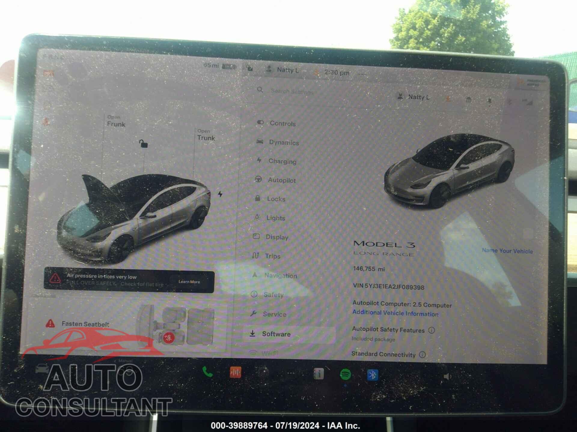 TESLA MODEL 3 2018 - 5YJ3E1EA2JF089398