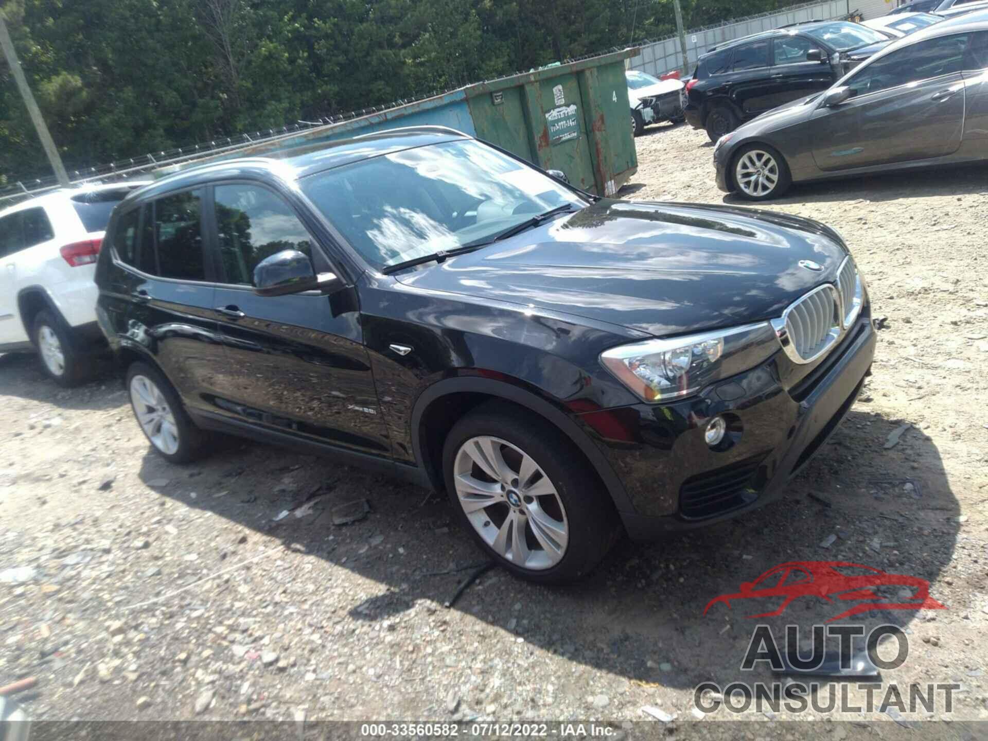 BMW X3 2016 - 5UXWX9C52G0D93528