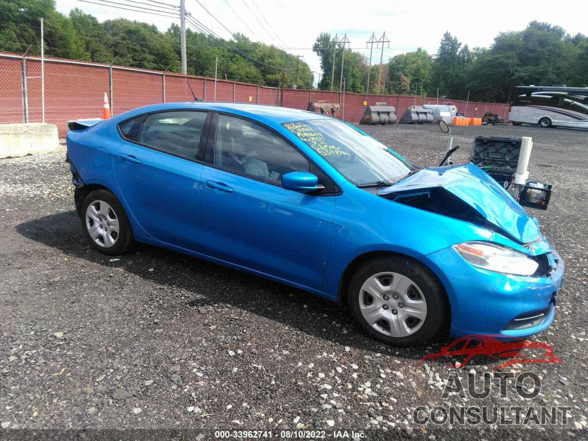 DODGE DART 2016 - 1C3CDFAA4GD516896