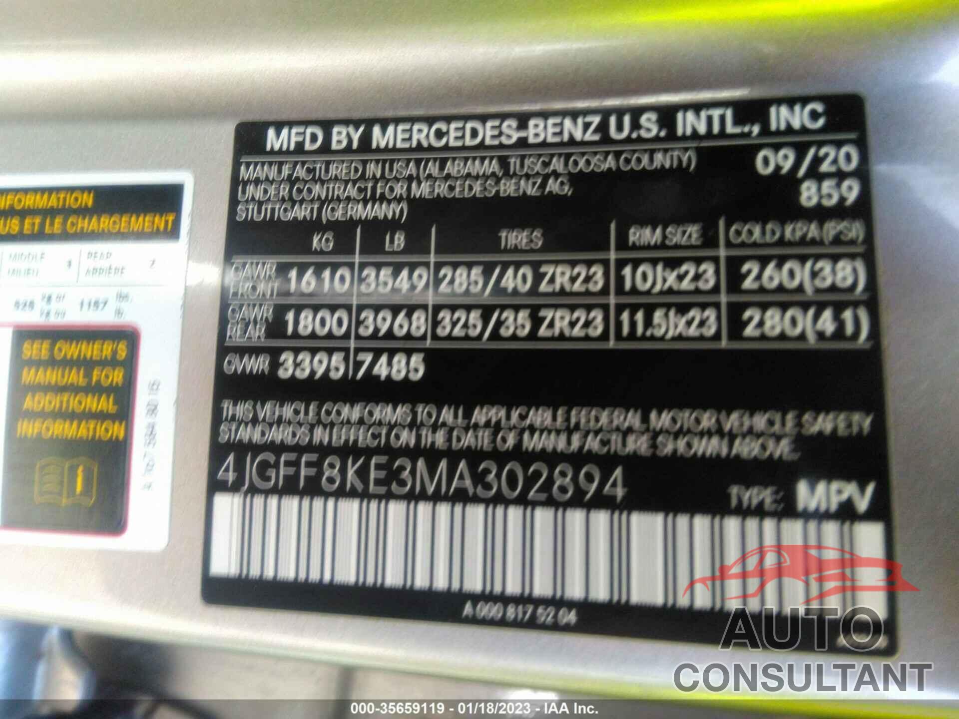 MERCEDES-BENZ GLS 2021 - 4JGFF8KE3MA302894