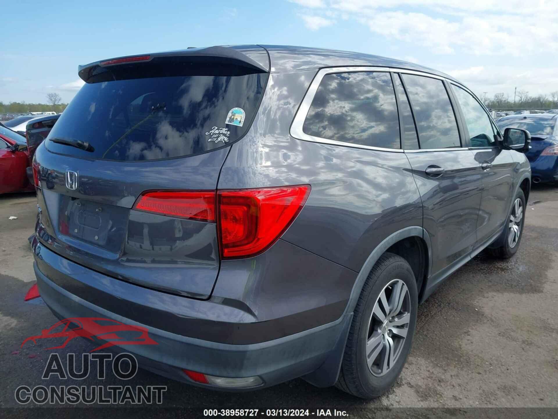 HONDA PILOT 2017 - 5FNYF5H59HB013163