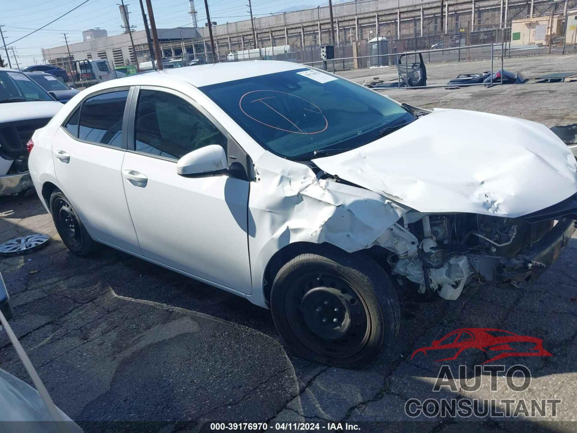 TOYOTA COROLLA 2019 - 5YFBURHE0KP926151