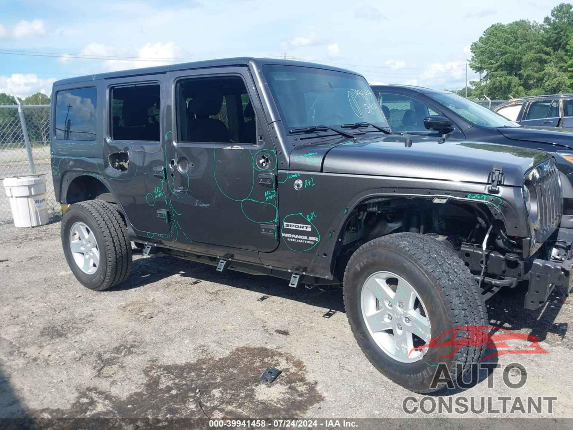 JEEP WRANGLER UNLIMITED 2017 - 1C4BJWDGXHL700103